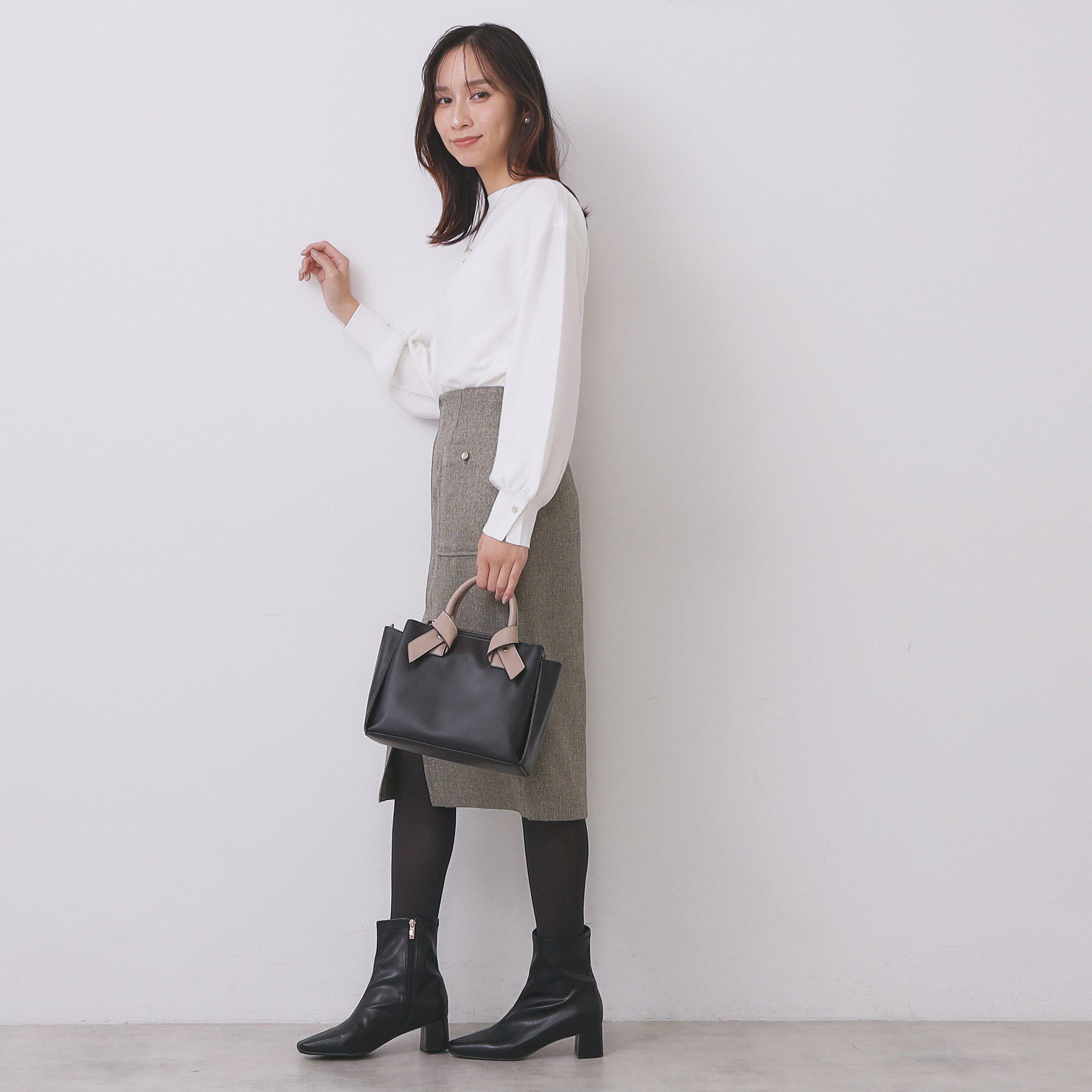 index「ラメガーター編みボートネックニット【洗濯機OK】《8col/XS～LL》」|ニット・セーター|