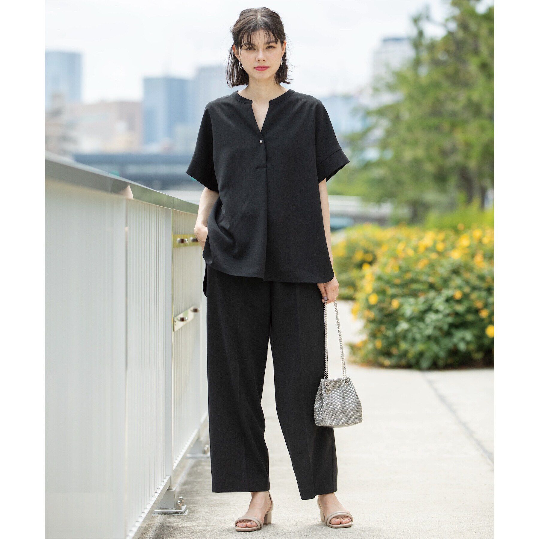 OPAQUE.CLIP「≪SS-LLsize≫ ストレッチ美脚イージーワイドパンツ/セットアップ対応【防シワ/抗ピル/洗濯機」|その他|