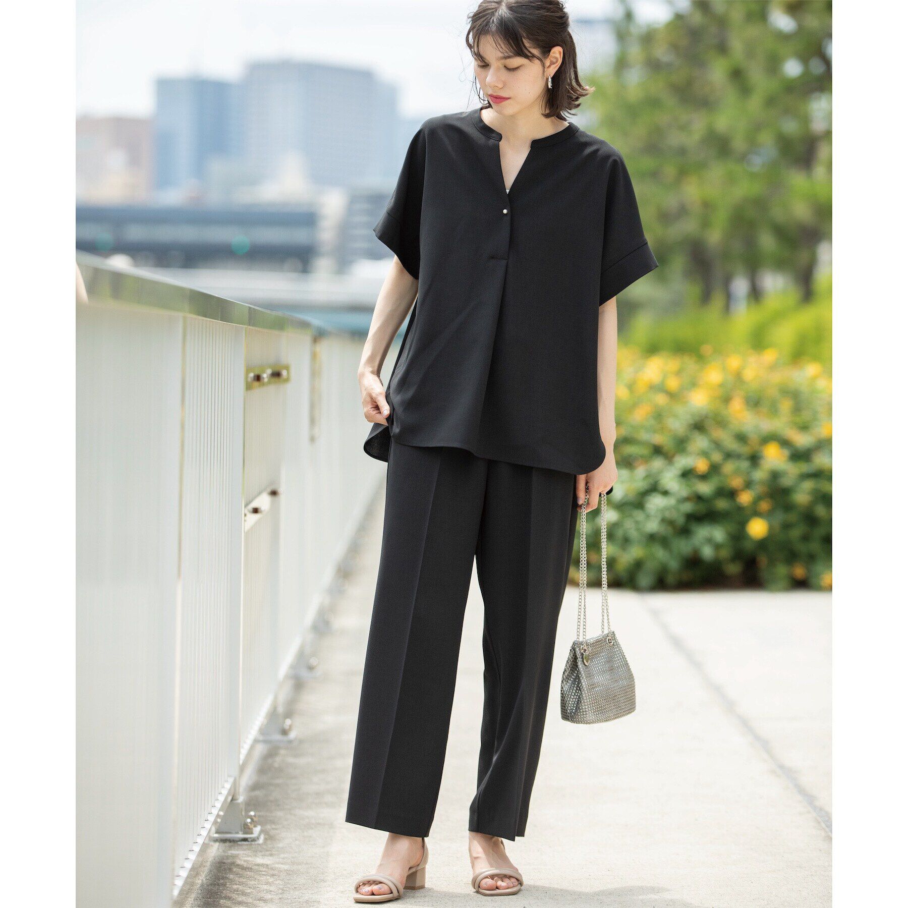 OPAQUE.CLIP「≪SS-LLsize≫ ストレッチ美脚イージーワイドパンツ/セットアップ対応【防シワ/抗ピル/洗濯機」|その他|