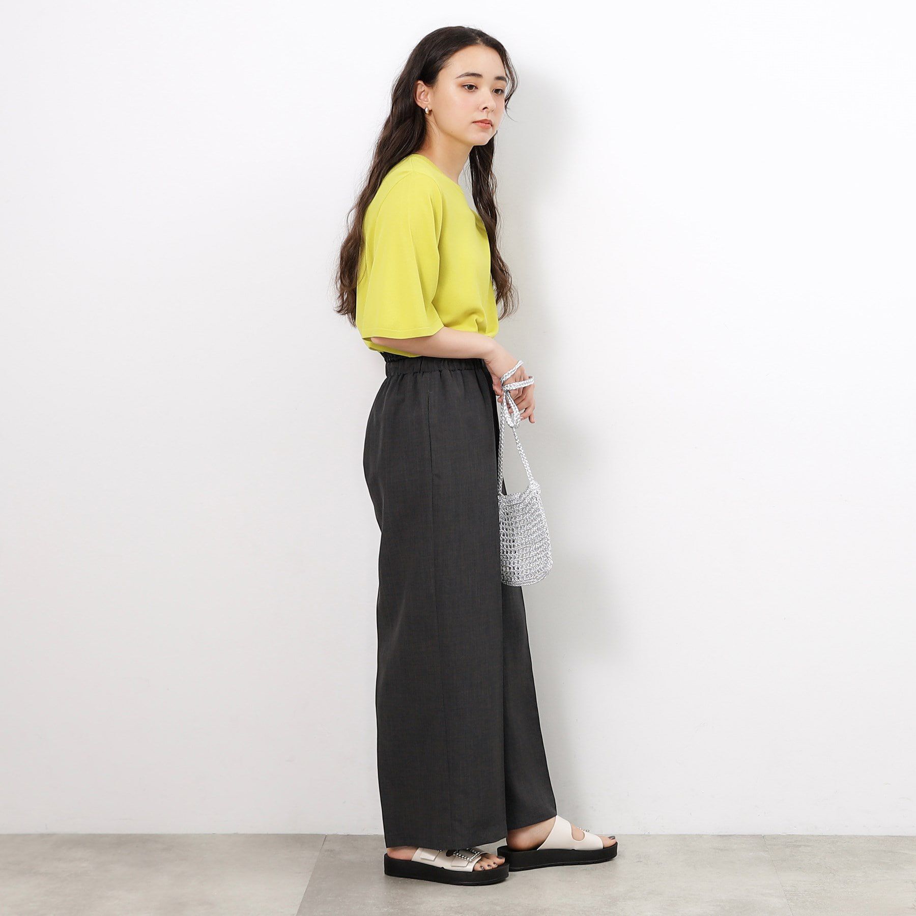 OPAQUE.CLIP「ウエストサテン使いイージーワイドパンツ【洗濯機洗い可】」|その他|