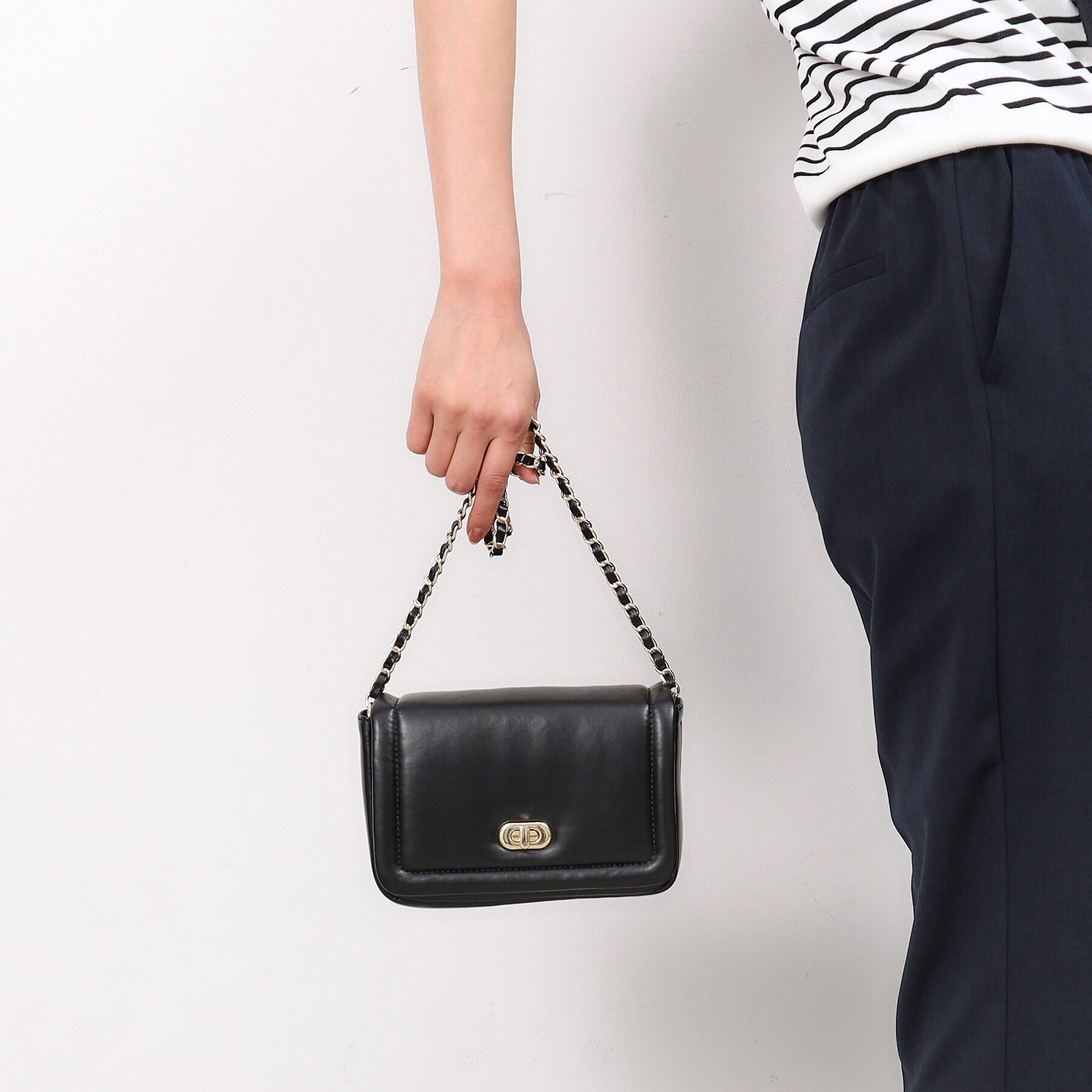 OPAQUE.CLIP「【2WAY】パフィーステッチチェーンショルダーバッグ」|ショルダー・メッセンジャー|