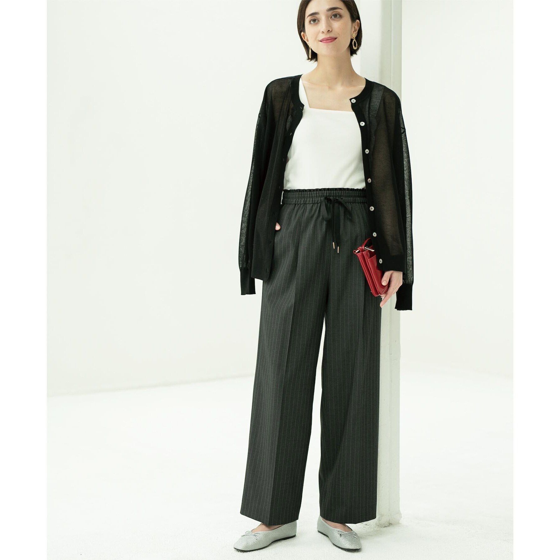 OPAQUE.CLIP「ピンストライプイージーワイドパンツ【洗濯機洗い可】」|その他|