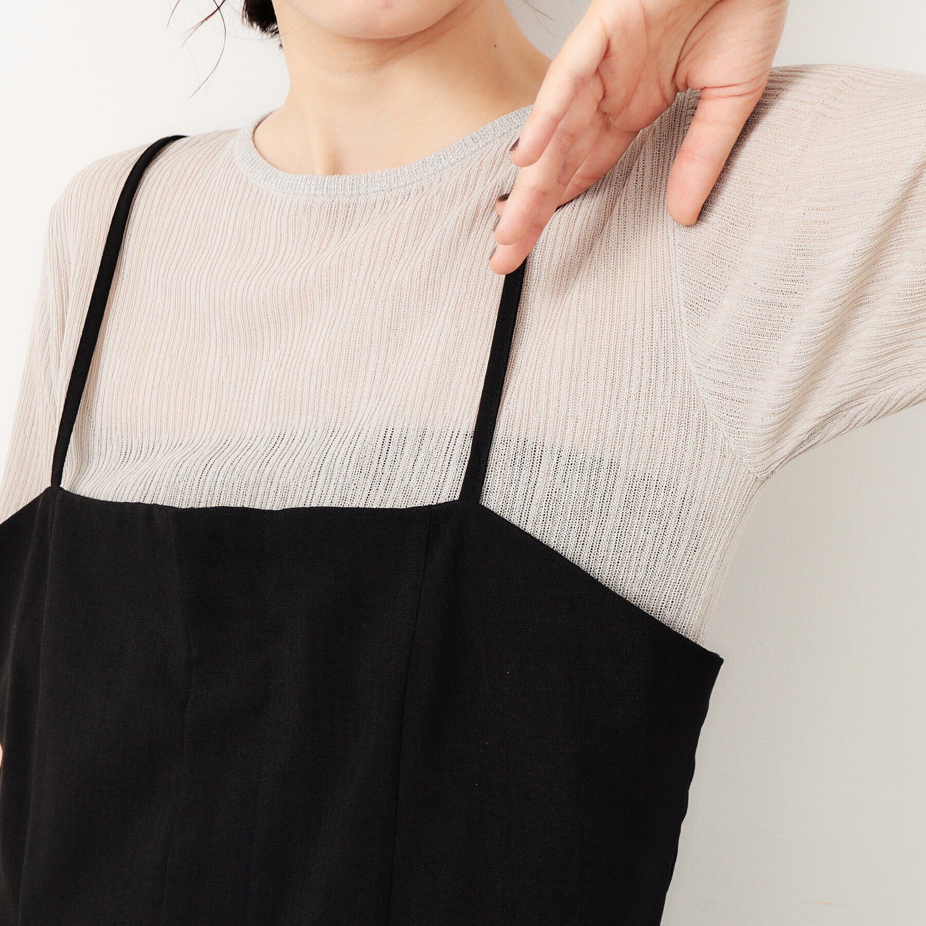 OPAQUE.CLIP「リネンライクオールインワン【洗濯機洗い可】」|オールインワン|