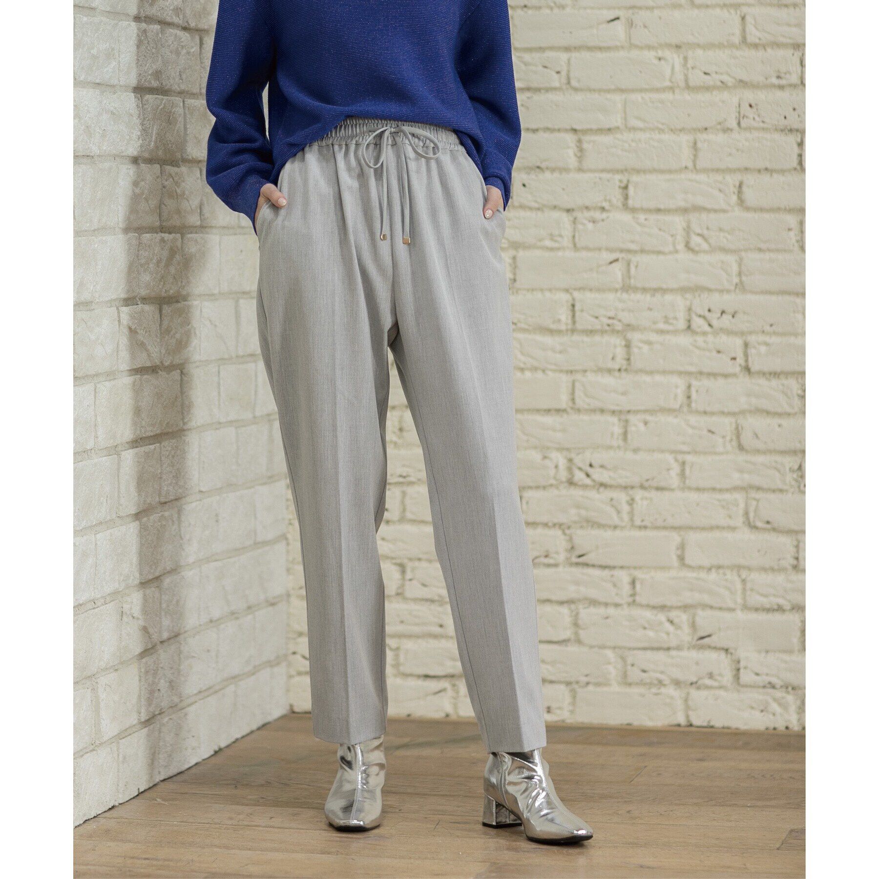 OPAQUE.CLIP「《SS-LLsize》裏起毛ストレッチイージーテーパードパンツ【蓄熱素材/洗濯機洗い可】」|その他|