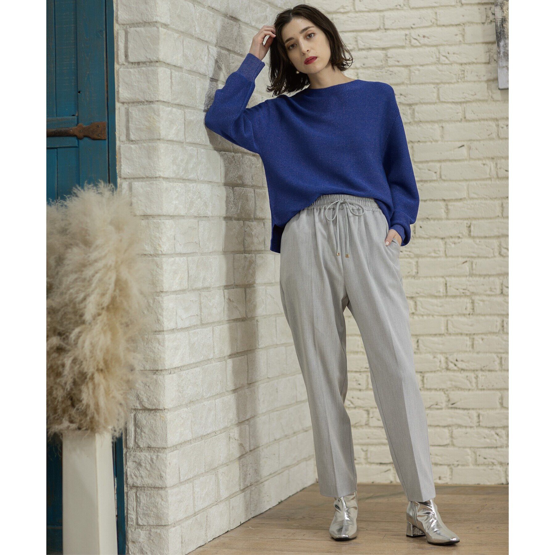 OPAQUE.CLIP「《SS-LLsize》裏起毛ストレッチイージーテーパードパンツ【蓄熱素材/洗濯機洗い可】」|その他|