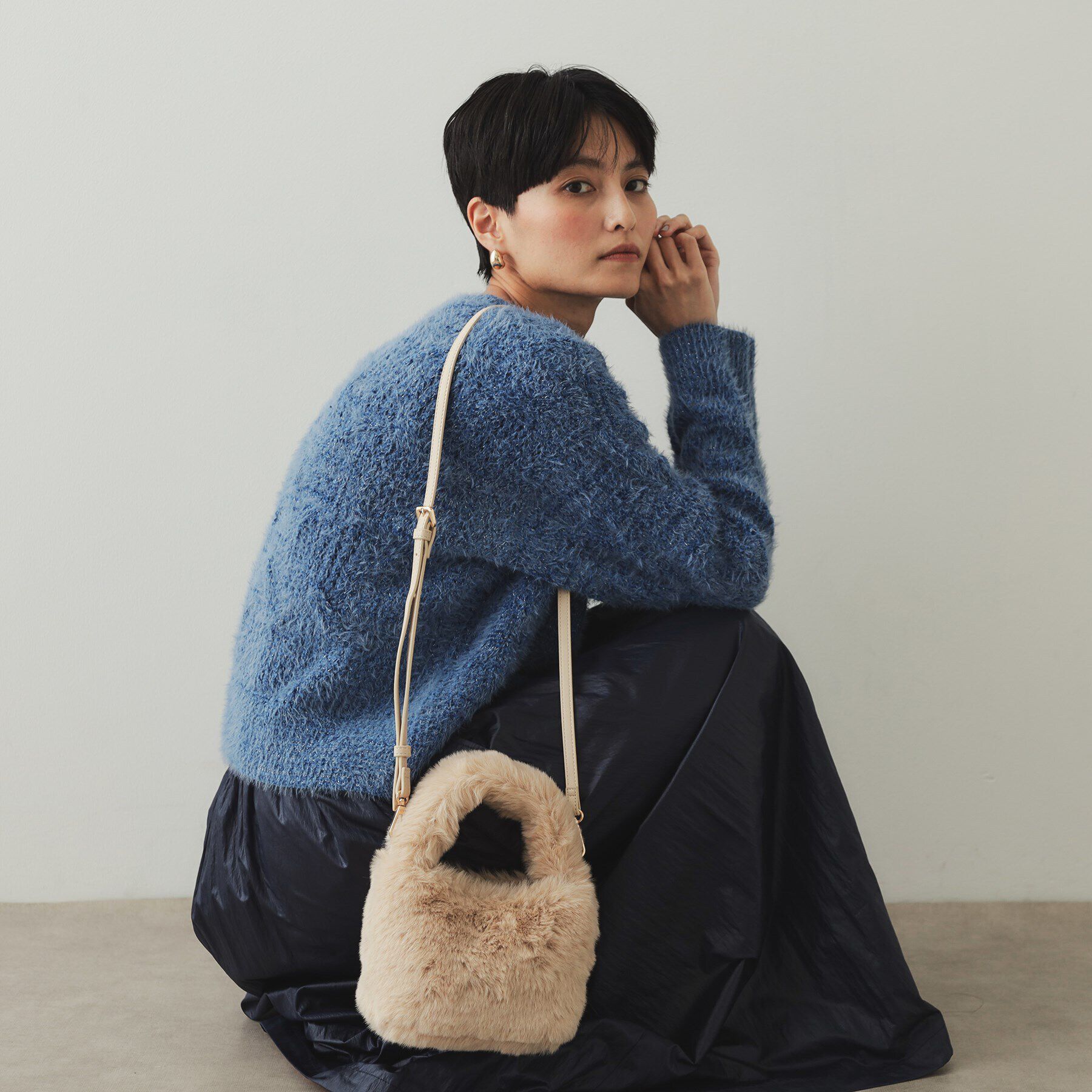 OPAQUE.CLIP「【2WAY】フェイクファーショルダーバッグ」|ショルダー・メッセンジャー|