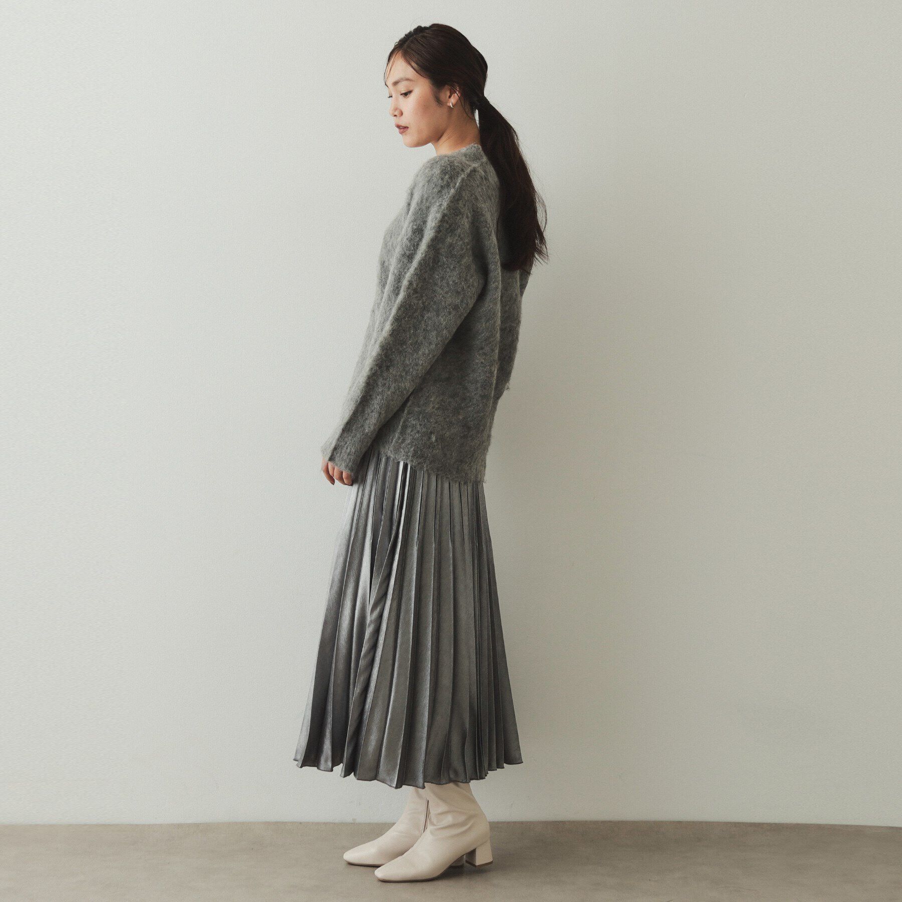 OPAQUE.CLIP「アルパカ混Vネックニット【洗える】」|ニット・セーター|