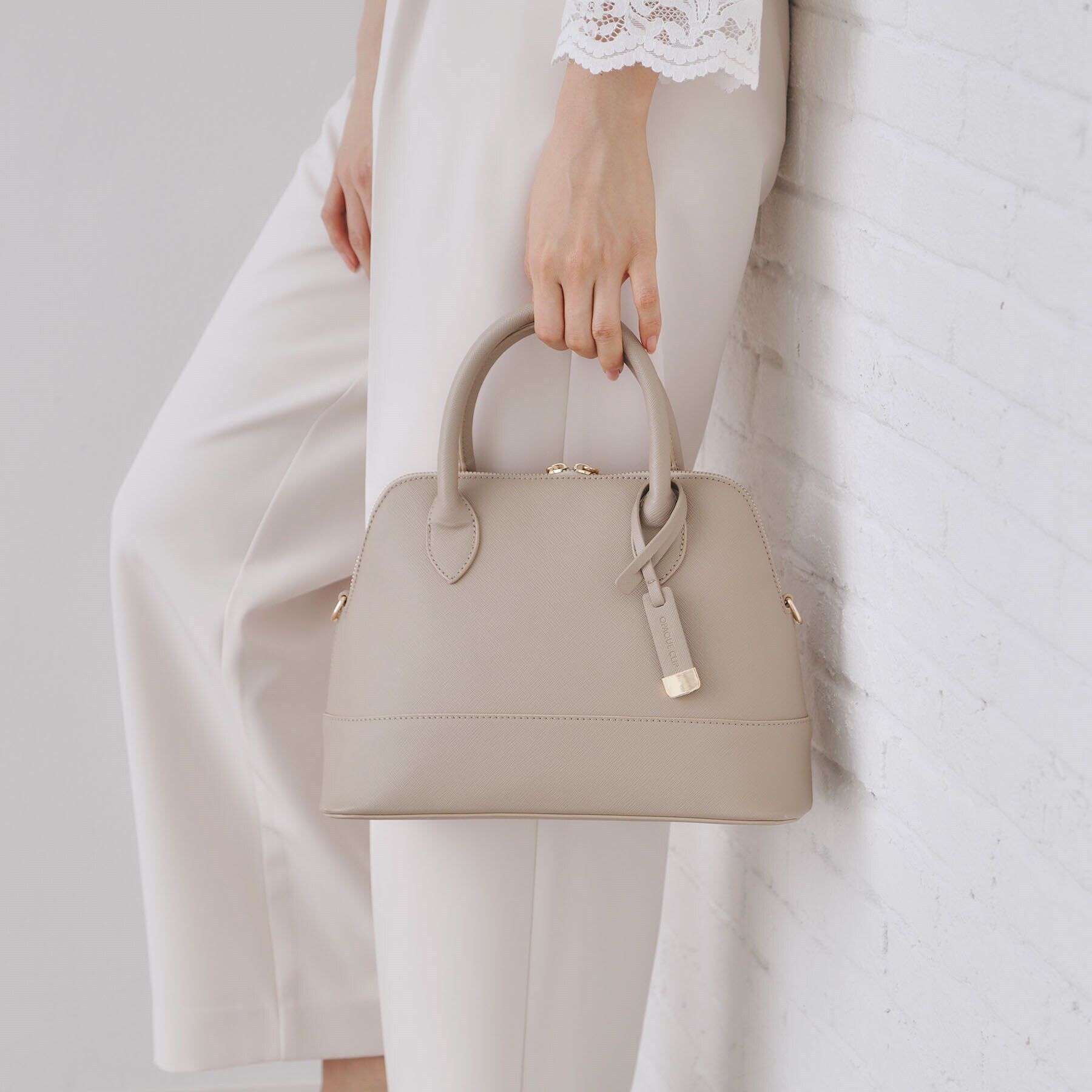 OPAQUE.CLIP「【2WAY/通勤・セレモニー対応】ブガッティバッグ」|ハンドバッグ|ベージュ(052)