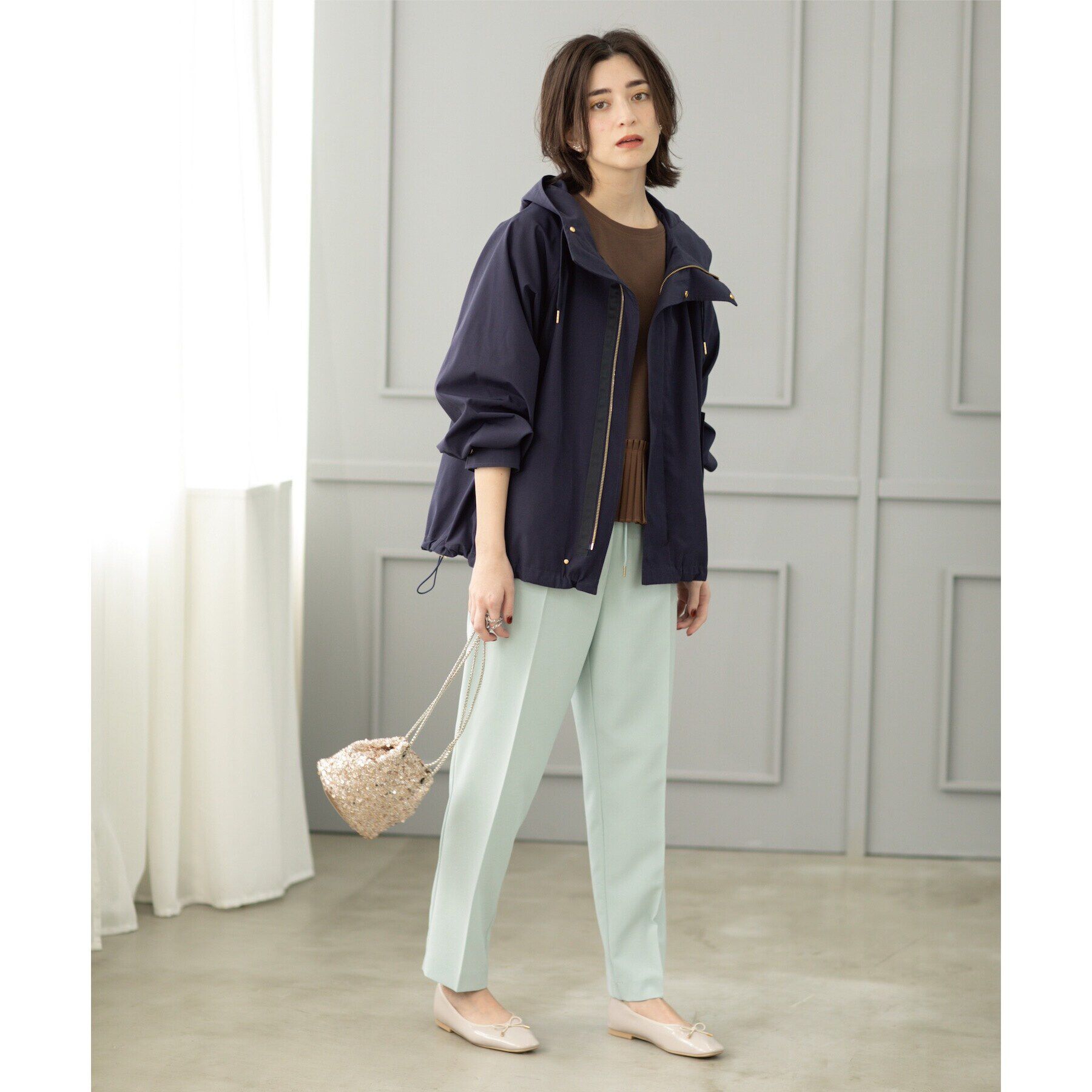 OPAQUE.CLIP「《SS-LLsize》美脚ストレッチイージーテーパードパンツ【洗濯機洗い可/防シワ】」|その他|