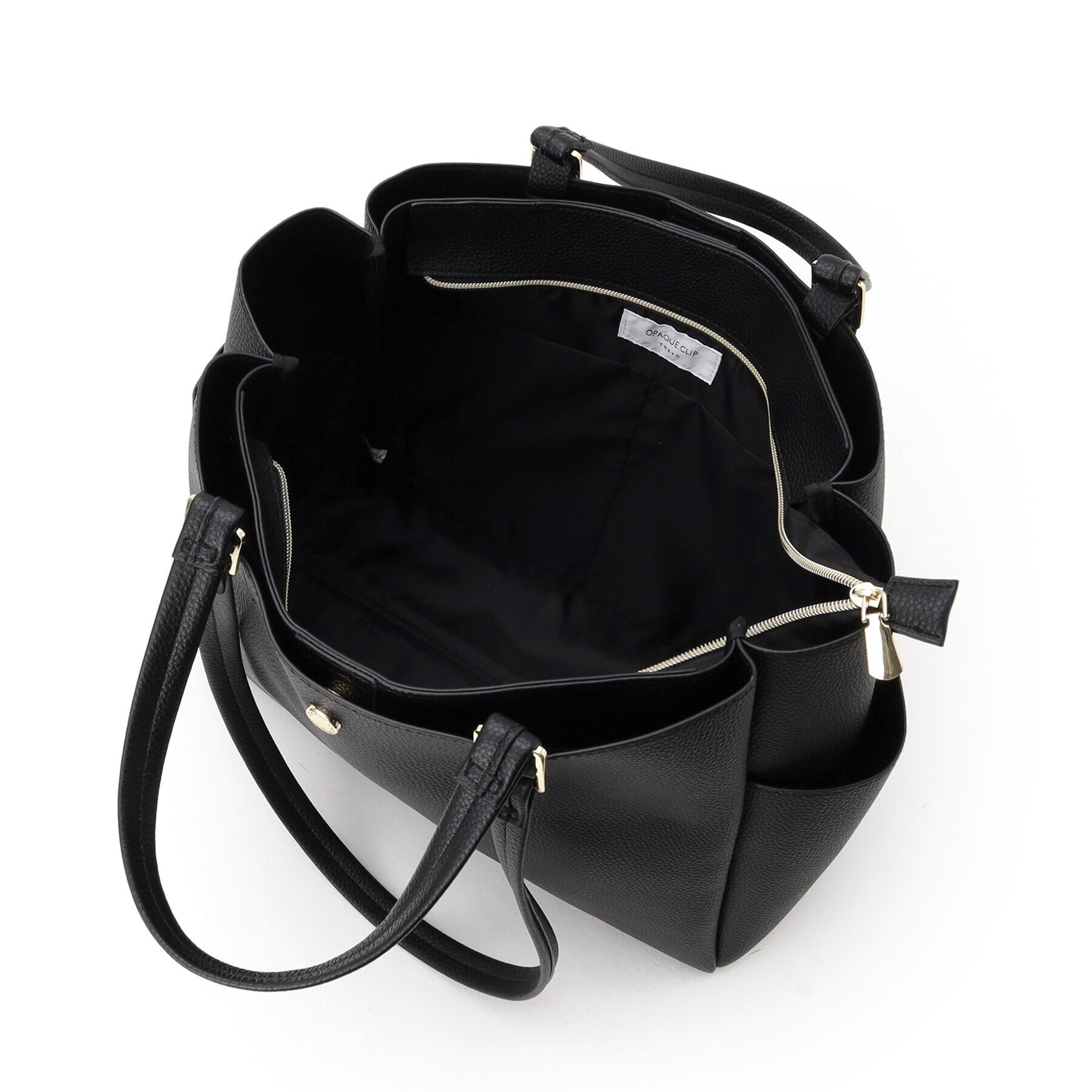 OPAQUE.CLIP「【軽量／A4サイズ対応／2WAY】シュリンク合皮大容量トートバッグ」|トートバッグ|