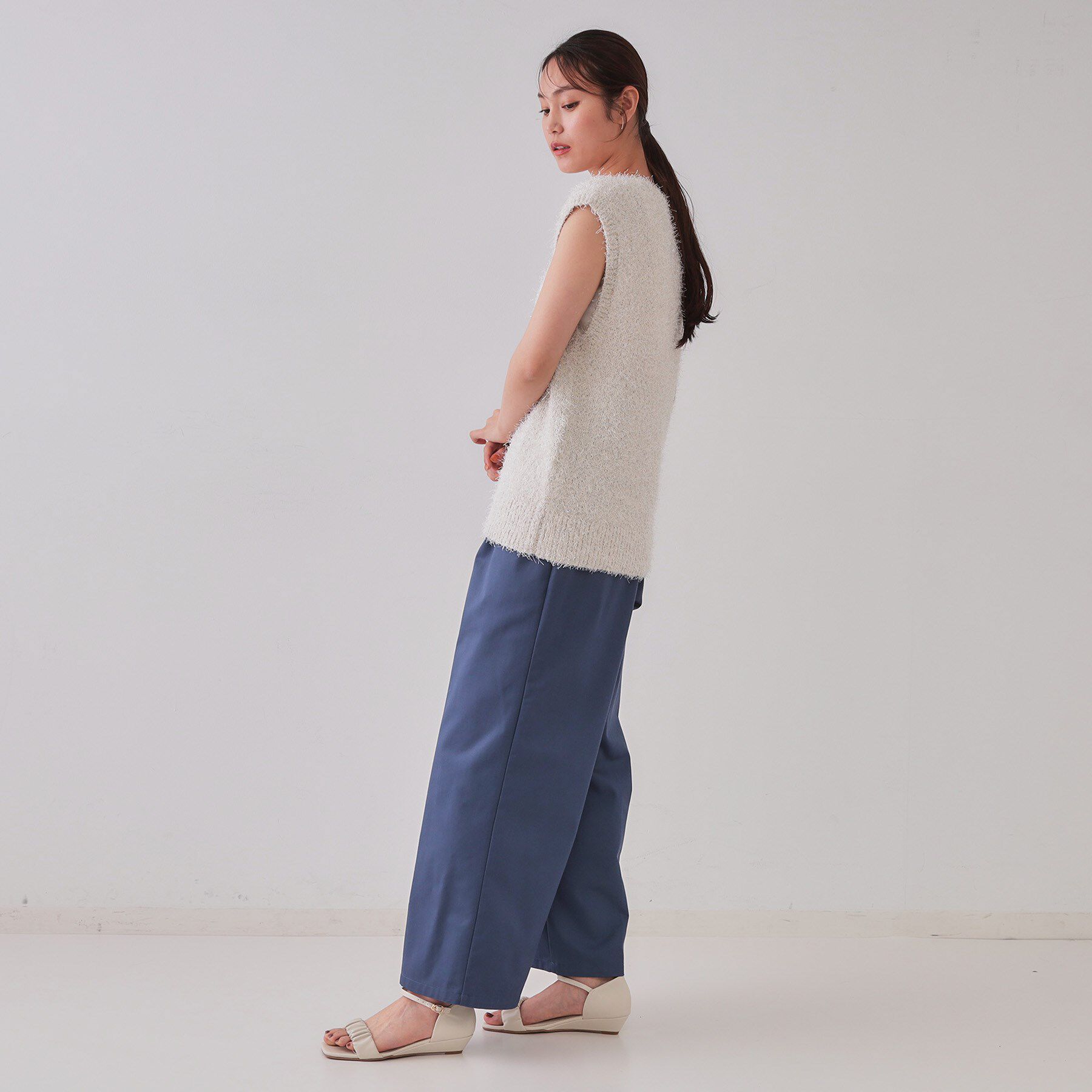 OPAQUE.CLIP「ハイウエストフロントZIPワイドパンツ【洗濯機洗い可】」|その他|