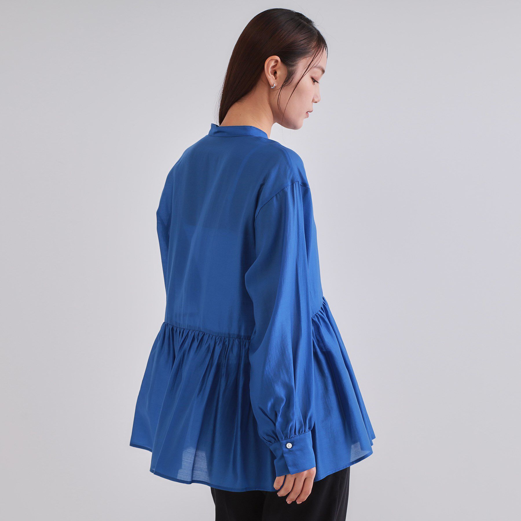 OPAQUE.CLIP「シアーペプラムブラウス【洗濯機洗い可】」|シャツ・ブラウス|