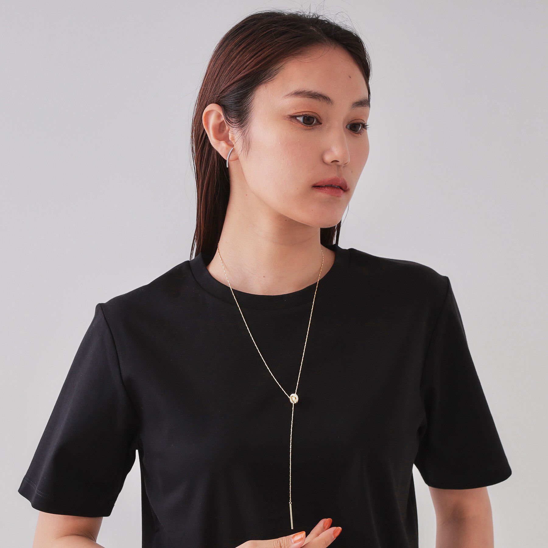 OPAQUE.CLIP「ダブルリングネックレス」|ネックレス|