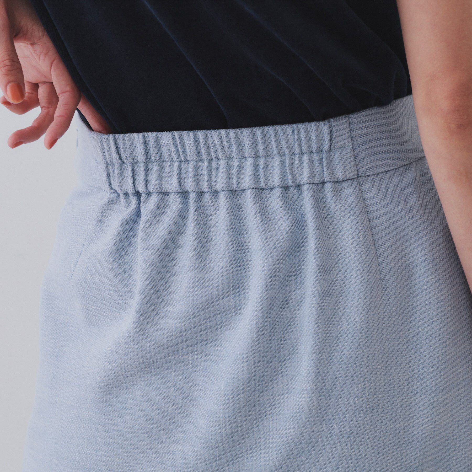 OPAQUE.CLIP「メランジナローフレアスカート／セットアップ対応可【洗濯機洗い可】」|スカート|