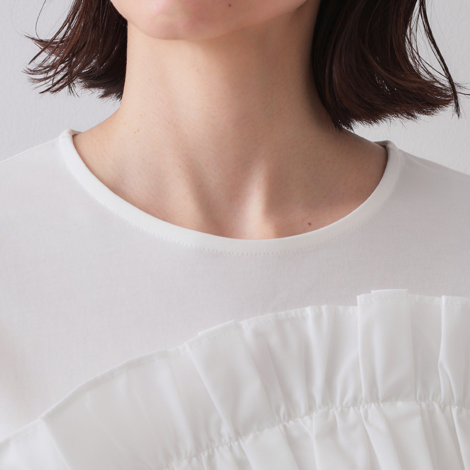 OPAQUE.CLIP「フリルドッキングペプラムトップス【接触冷感/洗濯機洗い可】」|Tシャツ・カットソー|