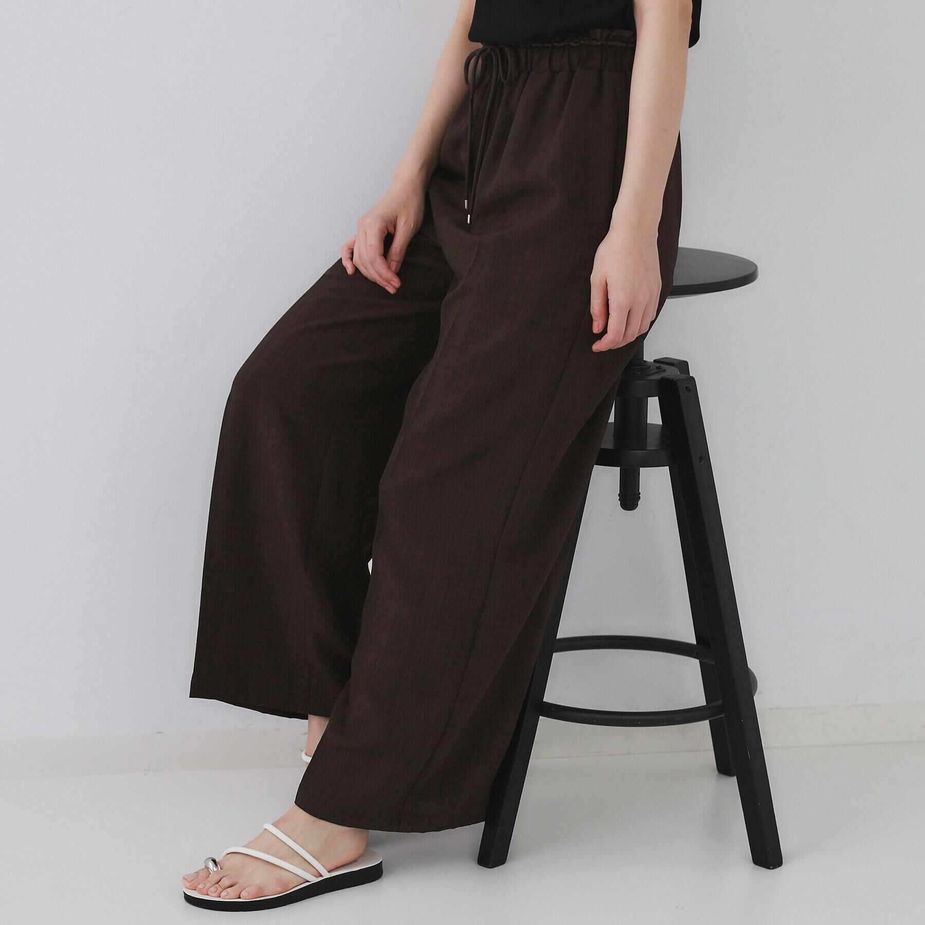 OPAQUE.CLIP「ウエストサテン使いイージーワイドパンツ【洗濯機洗い可】」|その他|