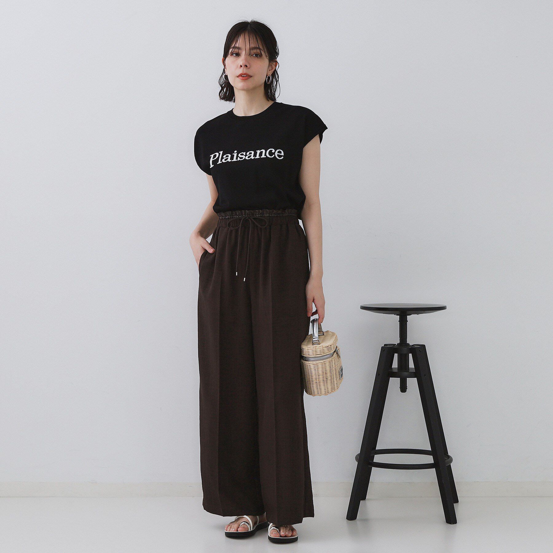 OPAQUE.CLIP「ウエストサテン使いイージーワイドパンツ【洗濯機洗い可】」|その他|