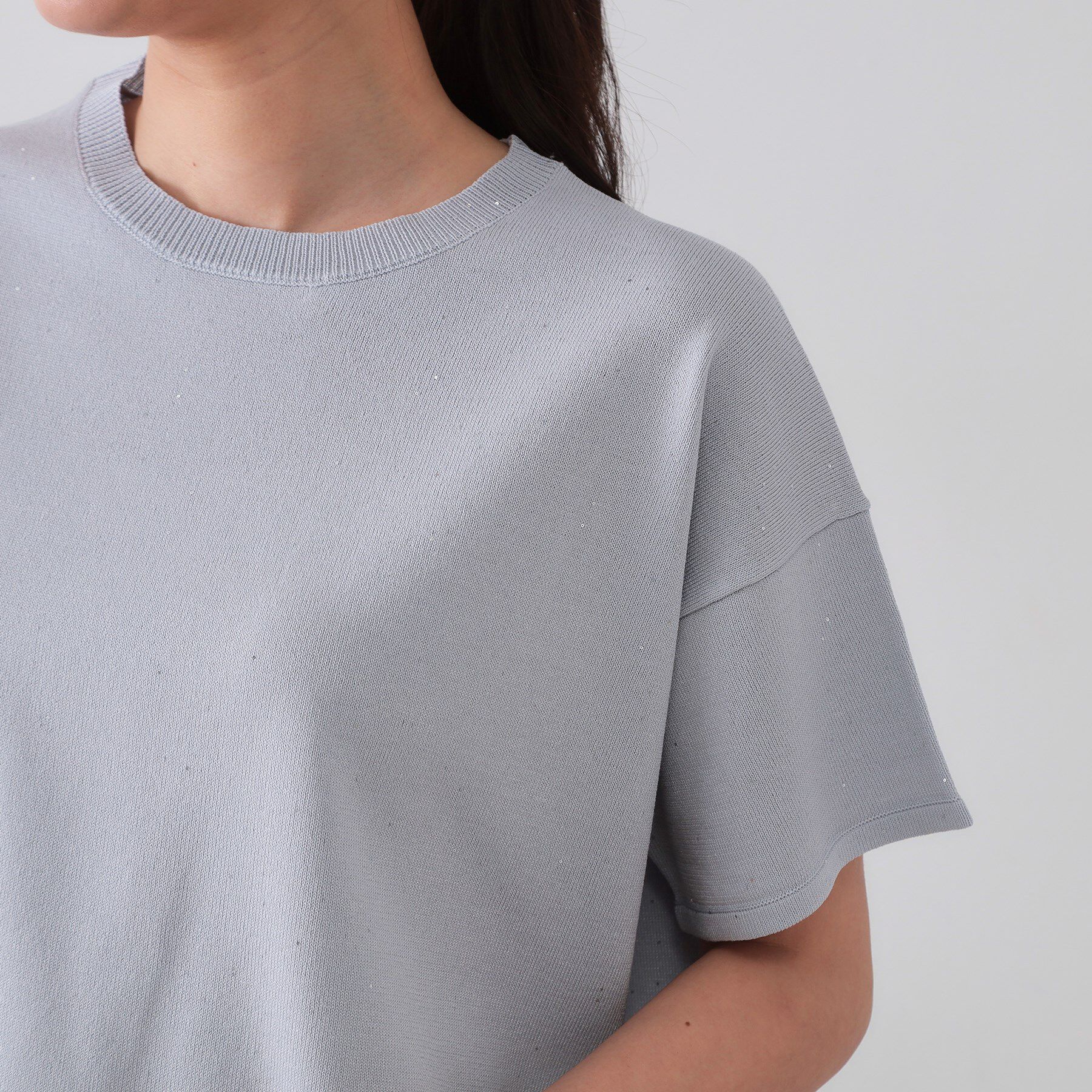 OPAQUE.CLIP「スパンコールサマーニット【洗濯機洗い可/抗ピル】」|ニット・セーター|