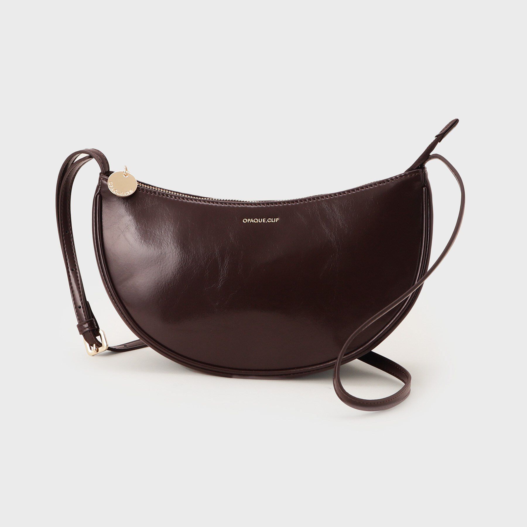 OPAQUE.CLIP「【軽量】オイル調合皮ムーンショルダーバッグ」|ショルダー・メッセンジャー|