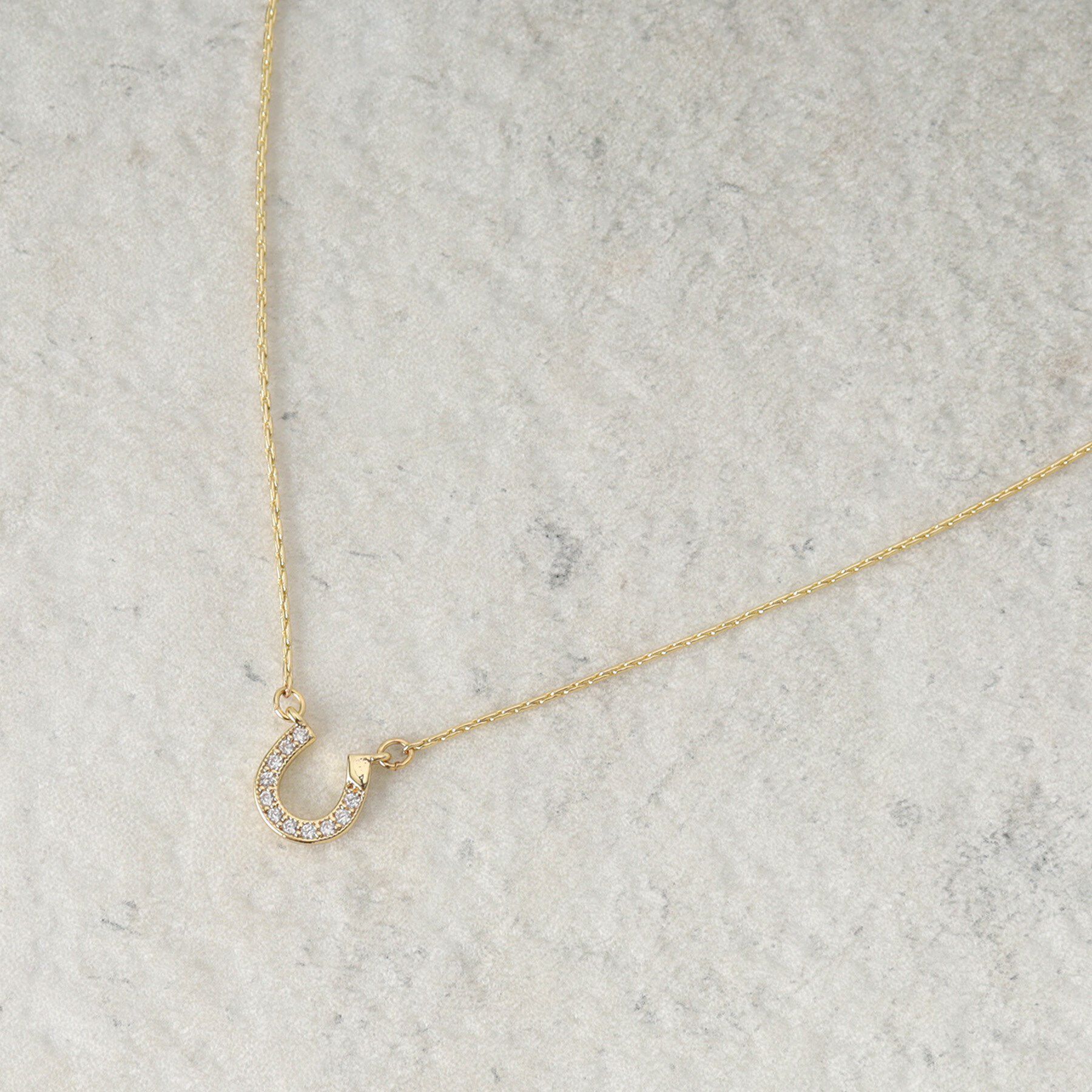 OPAQUE.CLIP「馬蹄ビジュープチペン」|ネックレス|ゴールド(007)