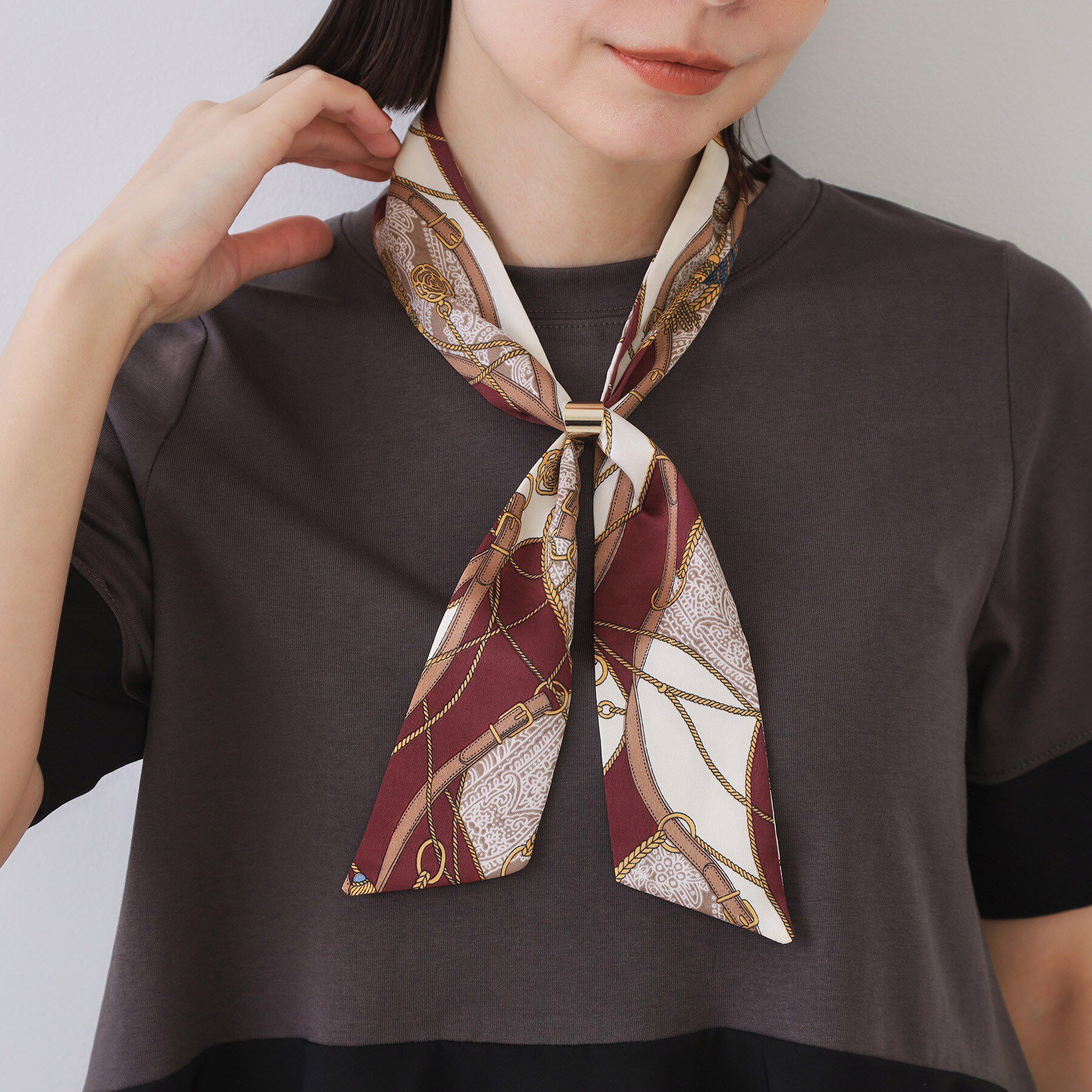 OPAQUE.CLIP「【スカーフリング付き】柄アソートスカーフ」|バンダナ・スカーフ|