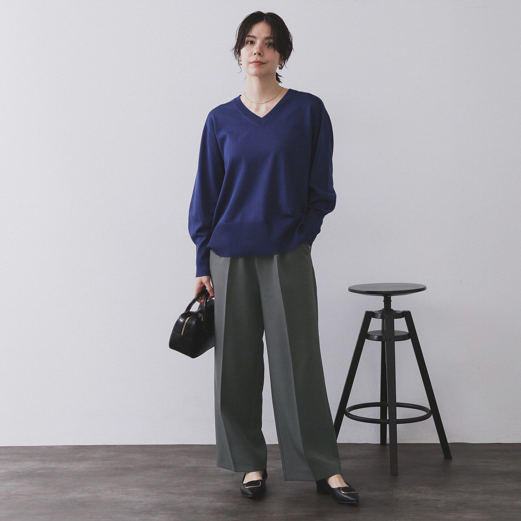 OPAQUE.CLIP「《SS-LLサイズ》ストレッチ美脚イージーワイドパンツ【防シワ/洗濯機洗い可】」|その他|