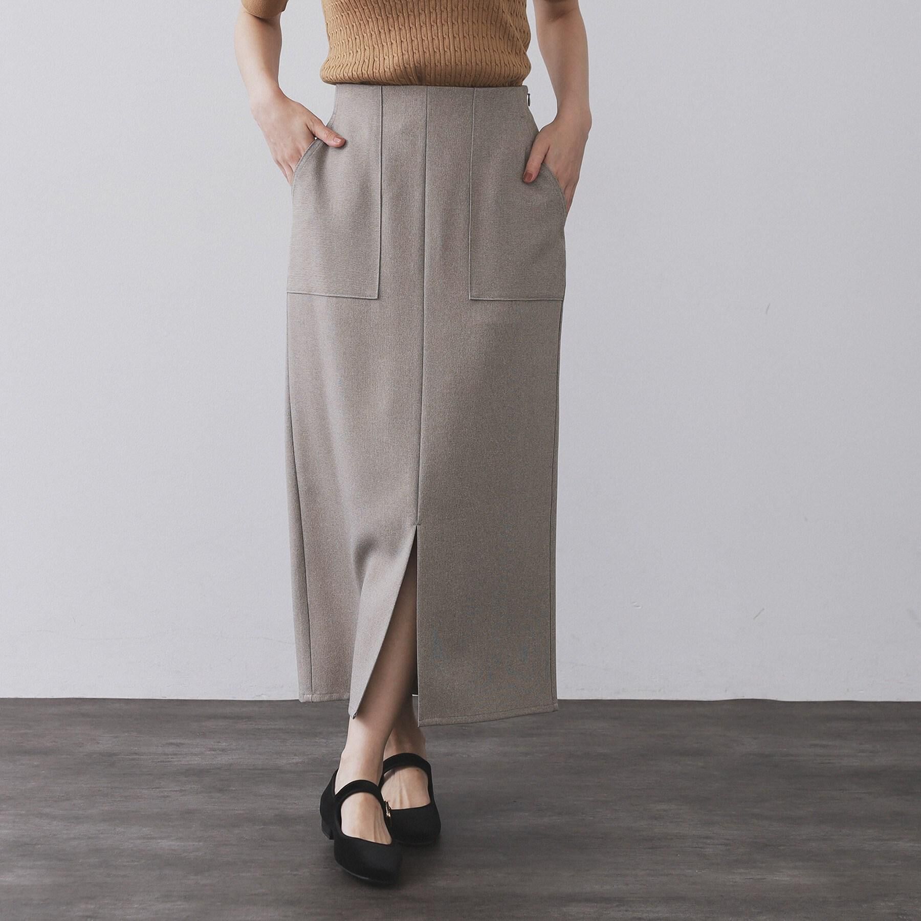 OPAQUE.CLIP「ストレッチダブルポケットタイトスカート【洗える】」|スカート|