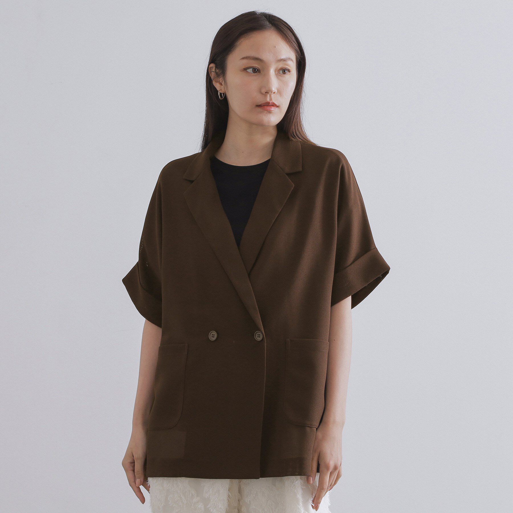 OPAQUE.CLIP「メッシュテーラードジャケット【洗濯機洗い可】」|テーラードジャケット|