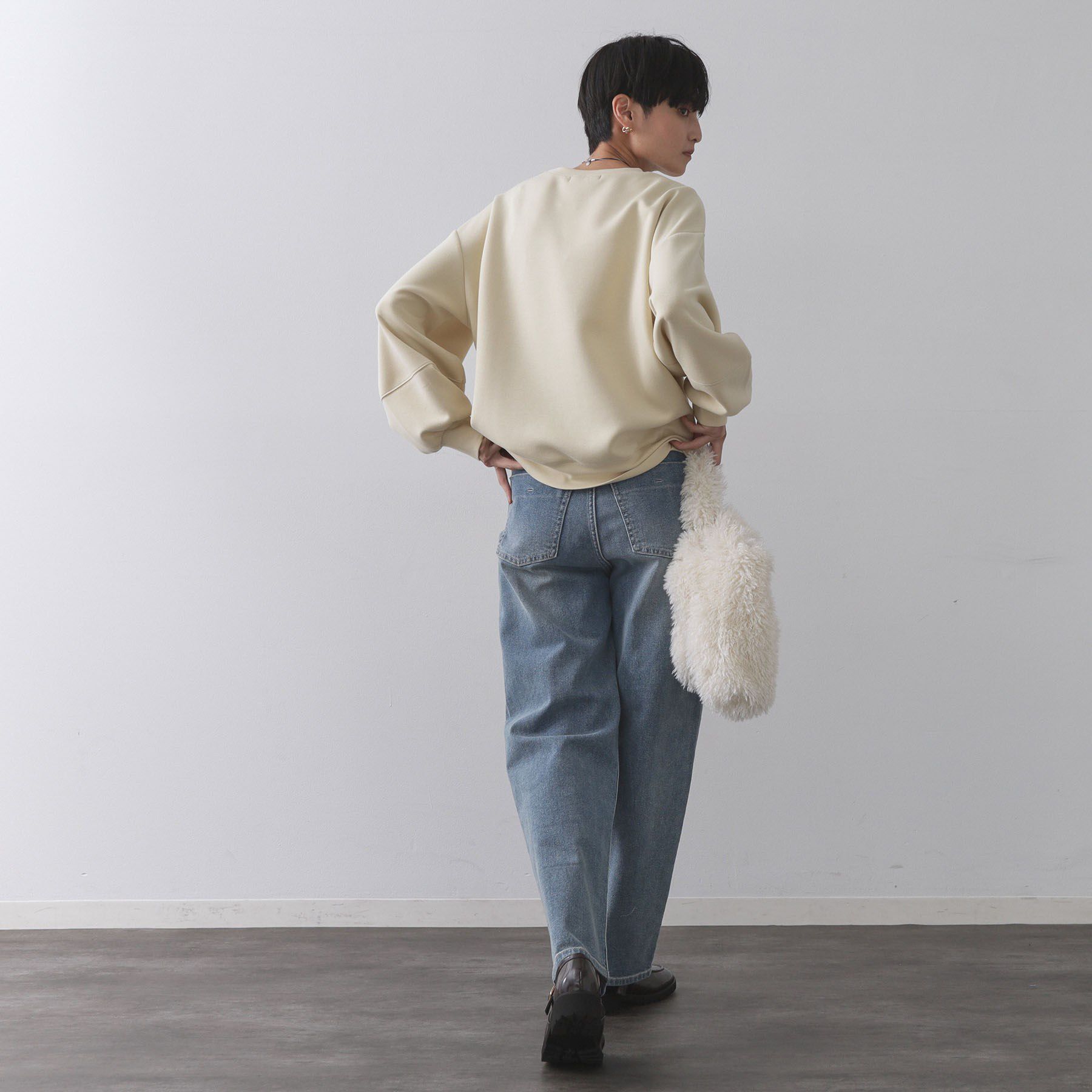 OPAQUE.CLIP「ワンポイント刺繍ダンボールトップス【UVケア/洗濯機洗い可】」|Tシャツ・カットソー|