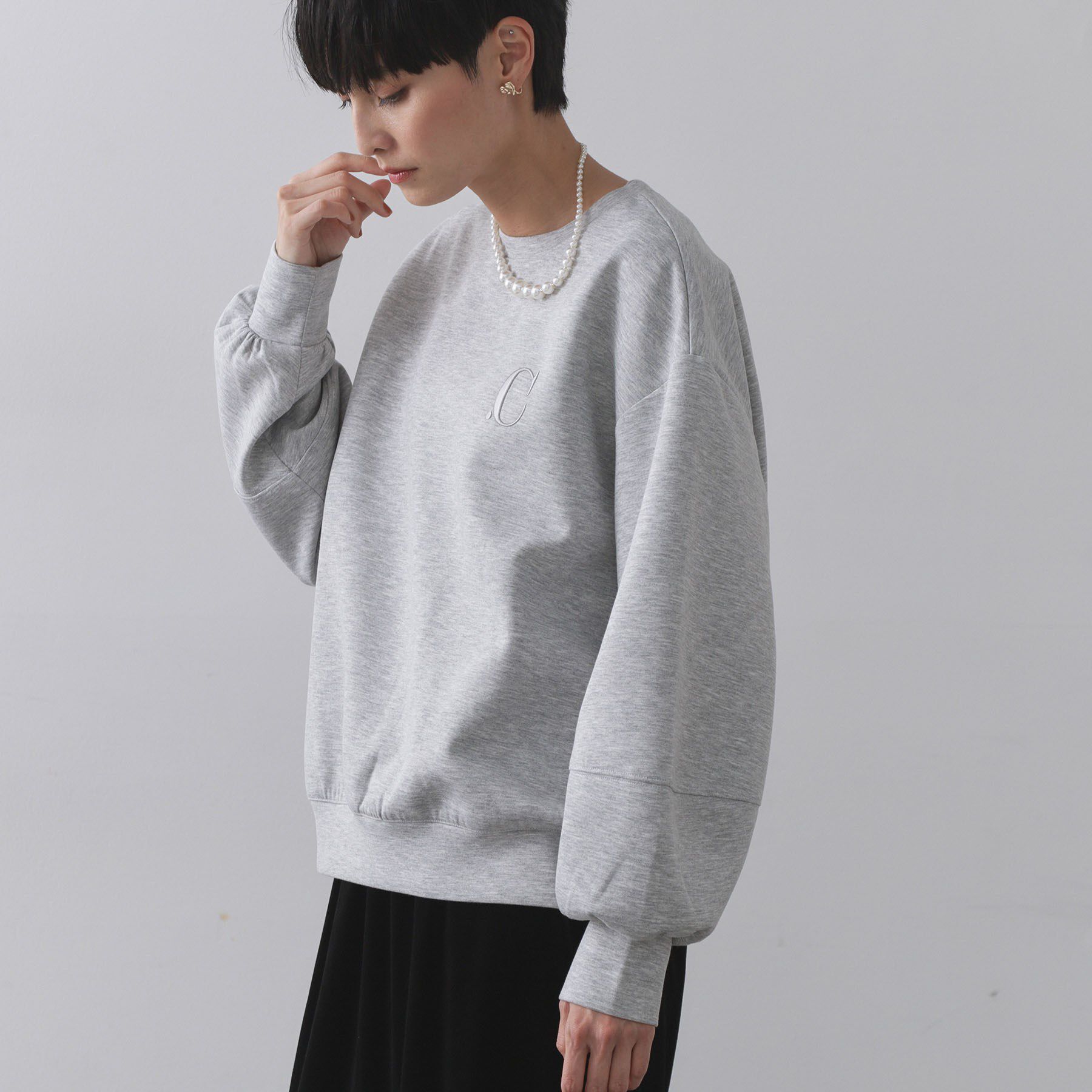 OPAQUE.CLIP「ワンポイント刺繍ダンボールトップス【UVケア/洗濯機洗い可】」|Tシャツ・カットソー|