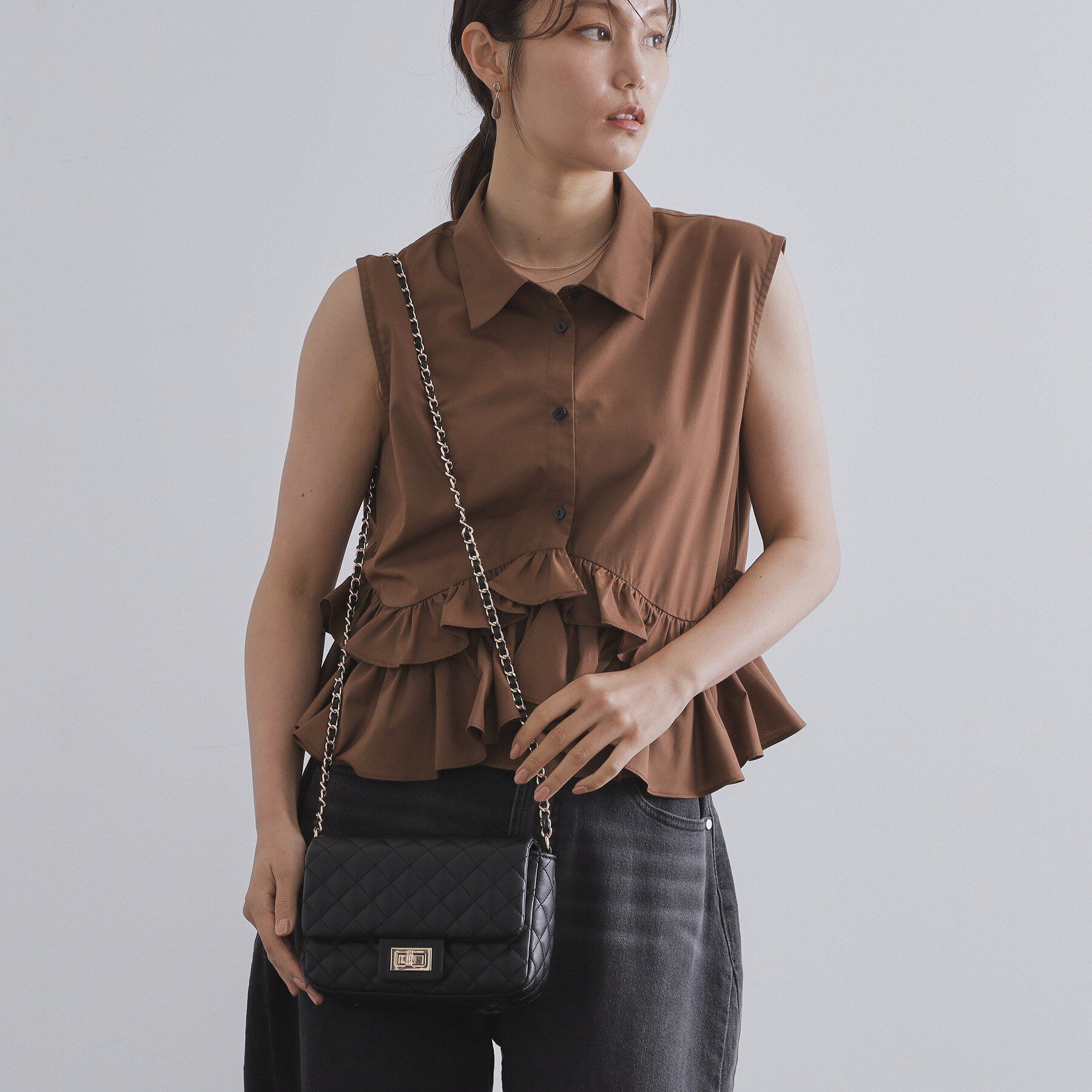 OPAQUE.CLIP「パフィーキルティングチェーンショルダーバッグ」|ショルダー・メッセンジャー|