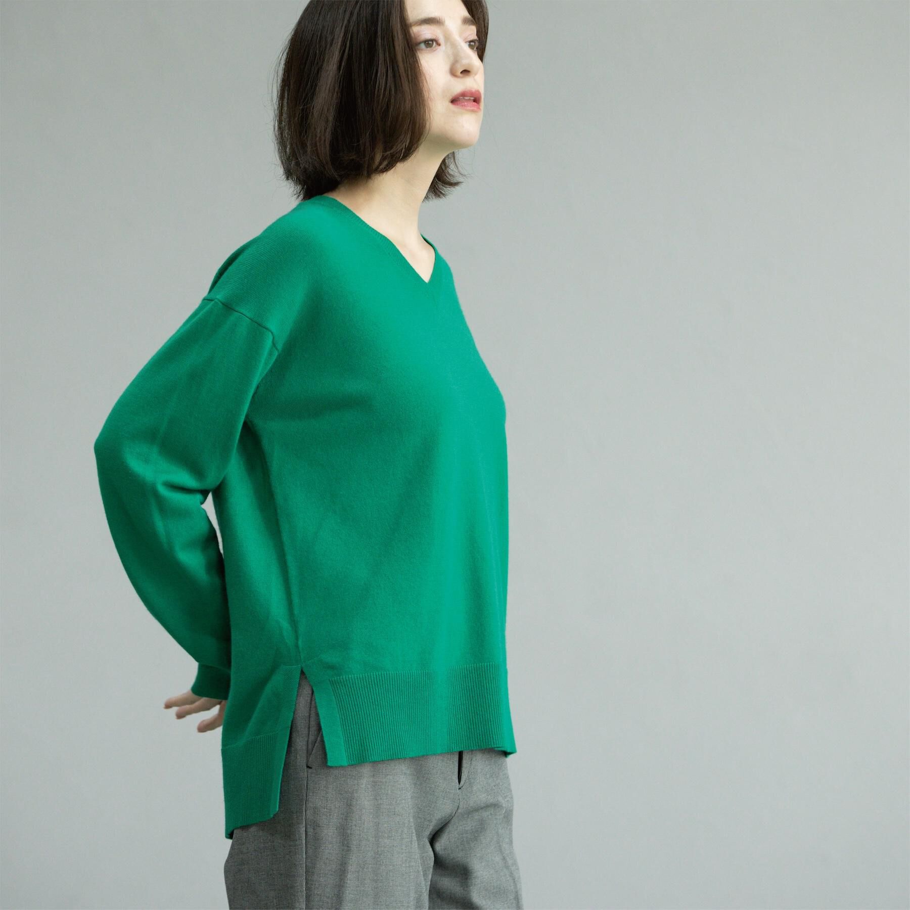 OPAQUE.CLIP「Vネックニット/エクストラファインメリノウール【THEシリーズ/洗濯機OK】」|ニット・セーター|