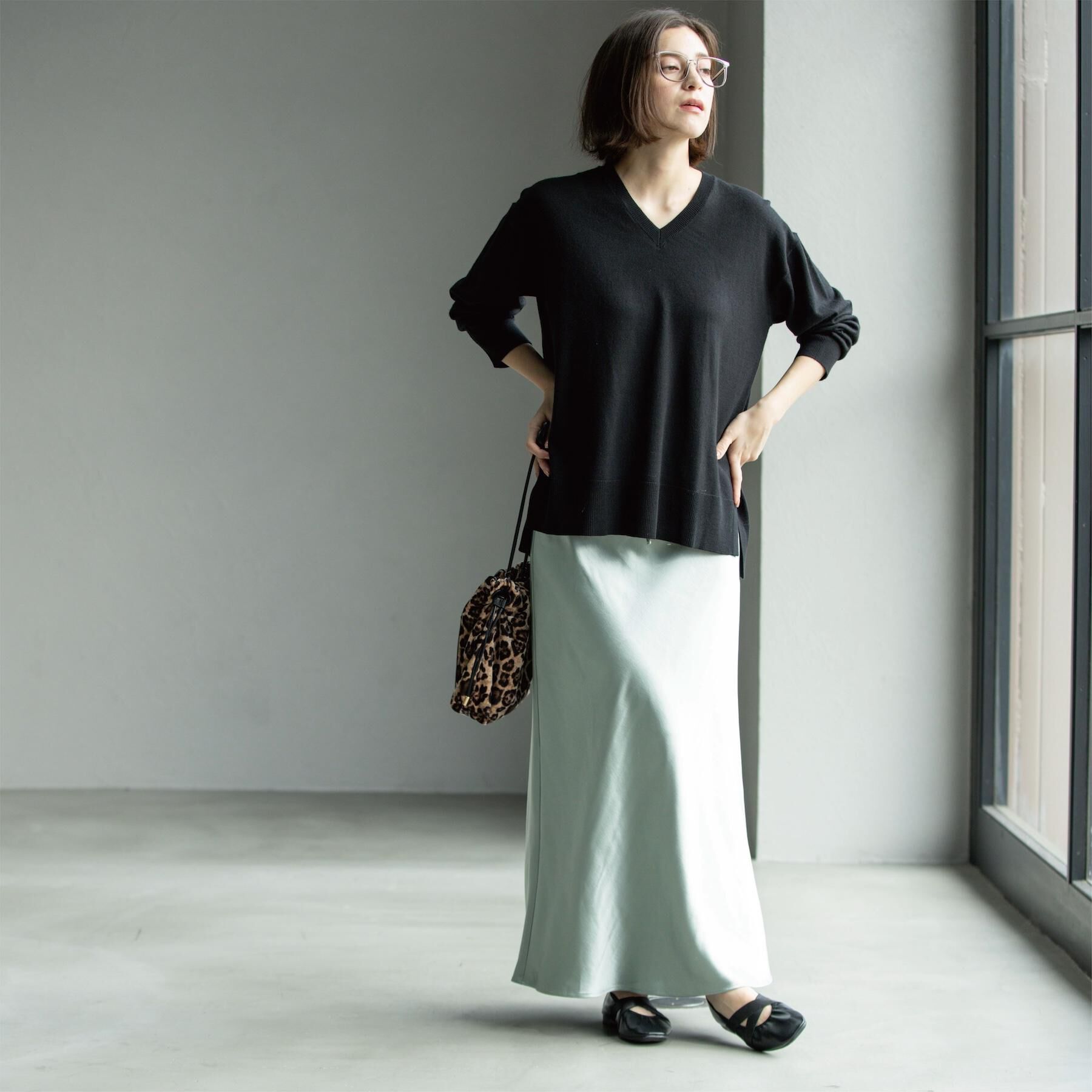 OPAQUE.CLIP「Vネックニット/エクストラファインメリノウール【THEシリーズ/洗濯機OK】」|ニット・セーター|