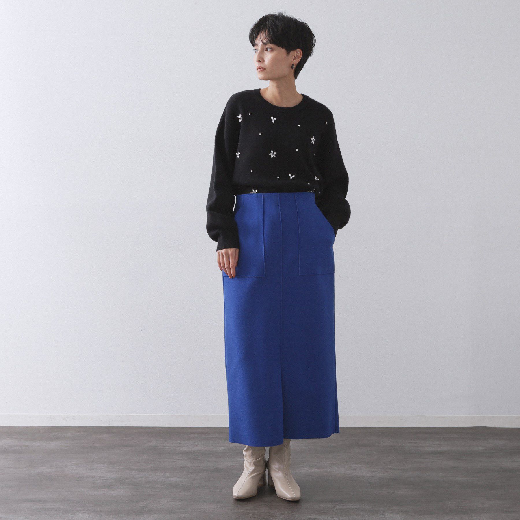 OPAQUE.CLIP「ウールライクタイトスカート【洗濯機洗い可】《8col》」|スカート|