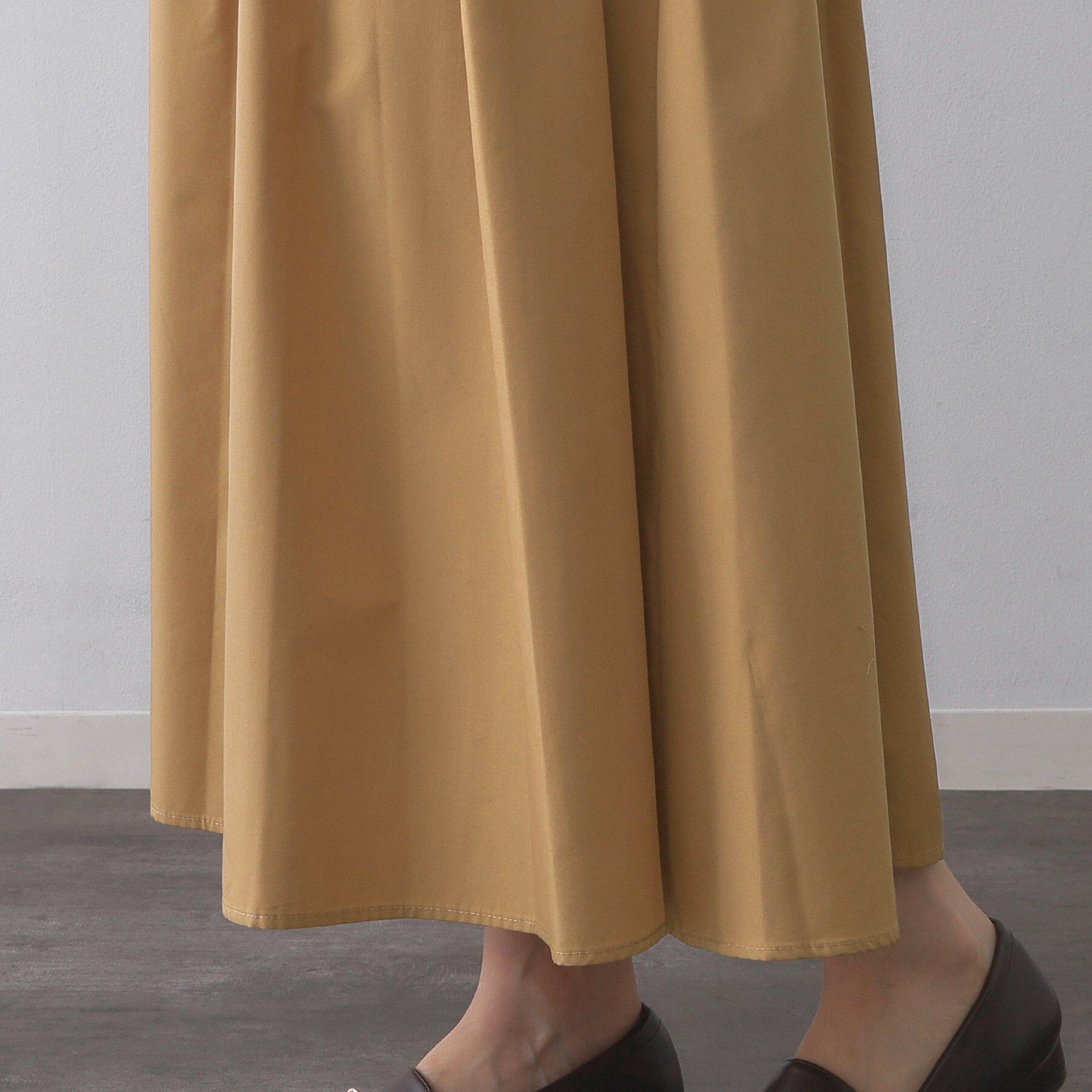 OPAQUE.CLIP「シャーリングフィット＆フレアシャツワンピース【洗濯機洗い可】」|ワンピース|