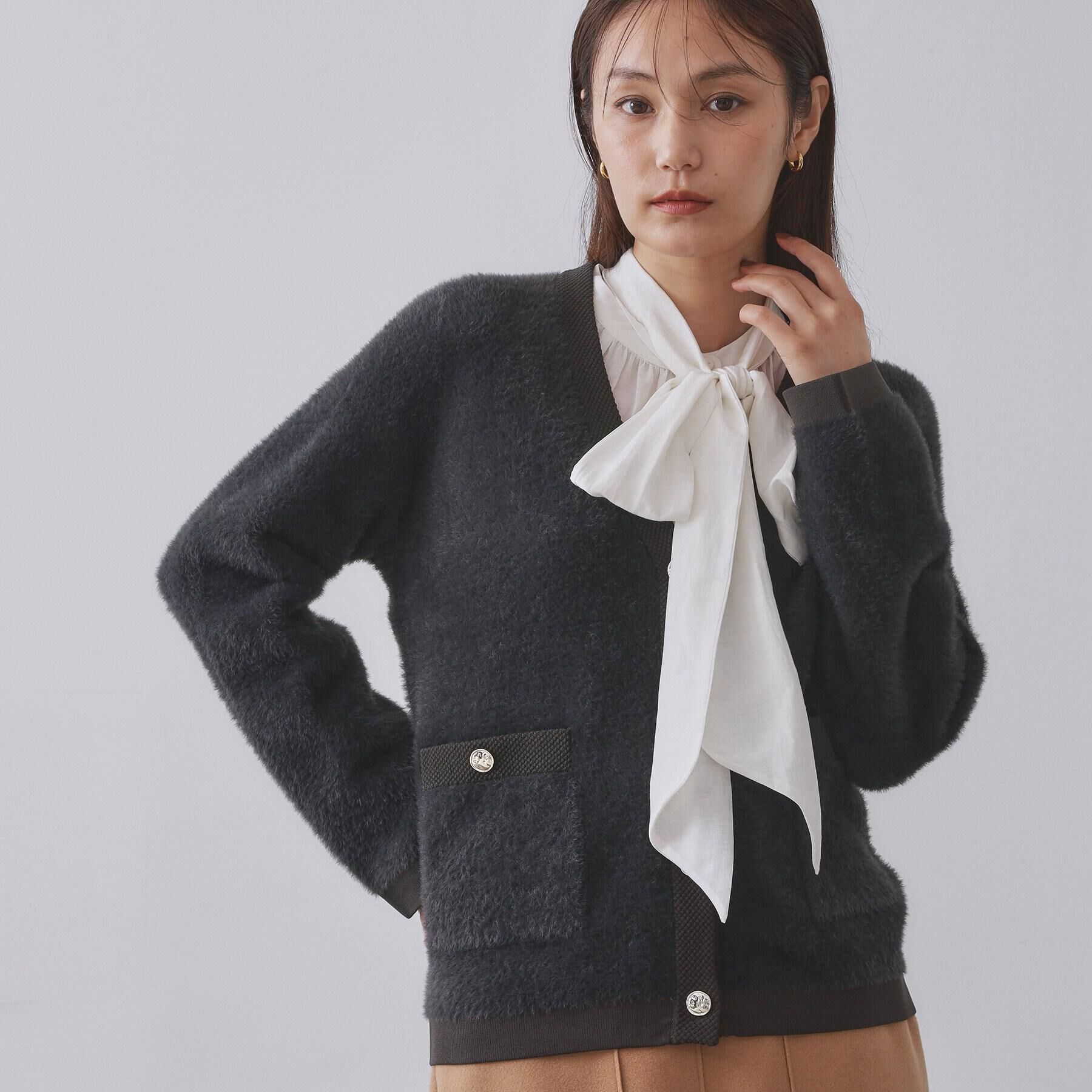 OPAQUE.CLIP「フェザーヤーンカーディガン【洗濯機OK/抗ピル】」|カーディガン|