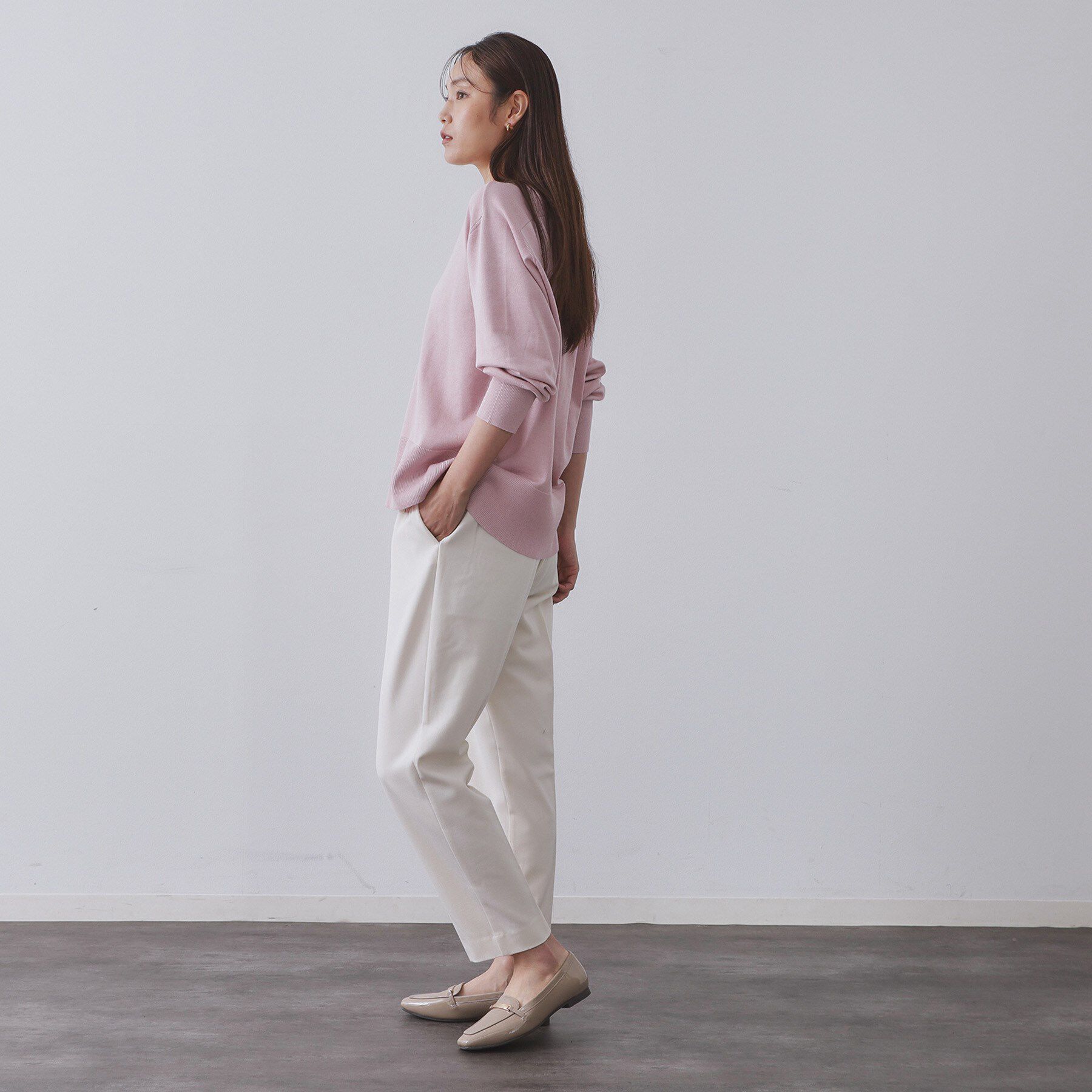 OPAQUE.CLIP「ウォームタッチ イージーテーパードパンツ【洗濯機洗OK/ストレッチ】≪SS～LL≫」|その他|