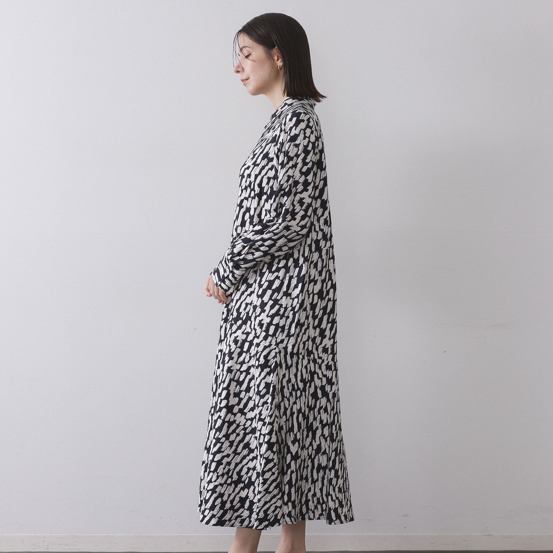 OPAQUE.CLIP「ジオメトリック柄ワンピース」|ワンピース|