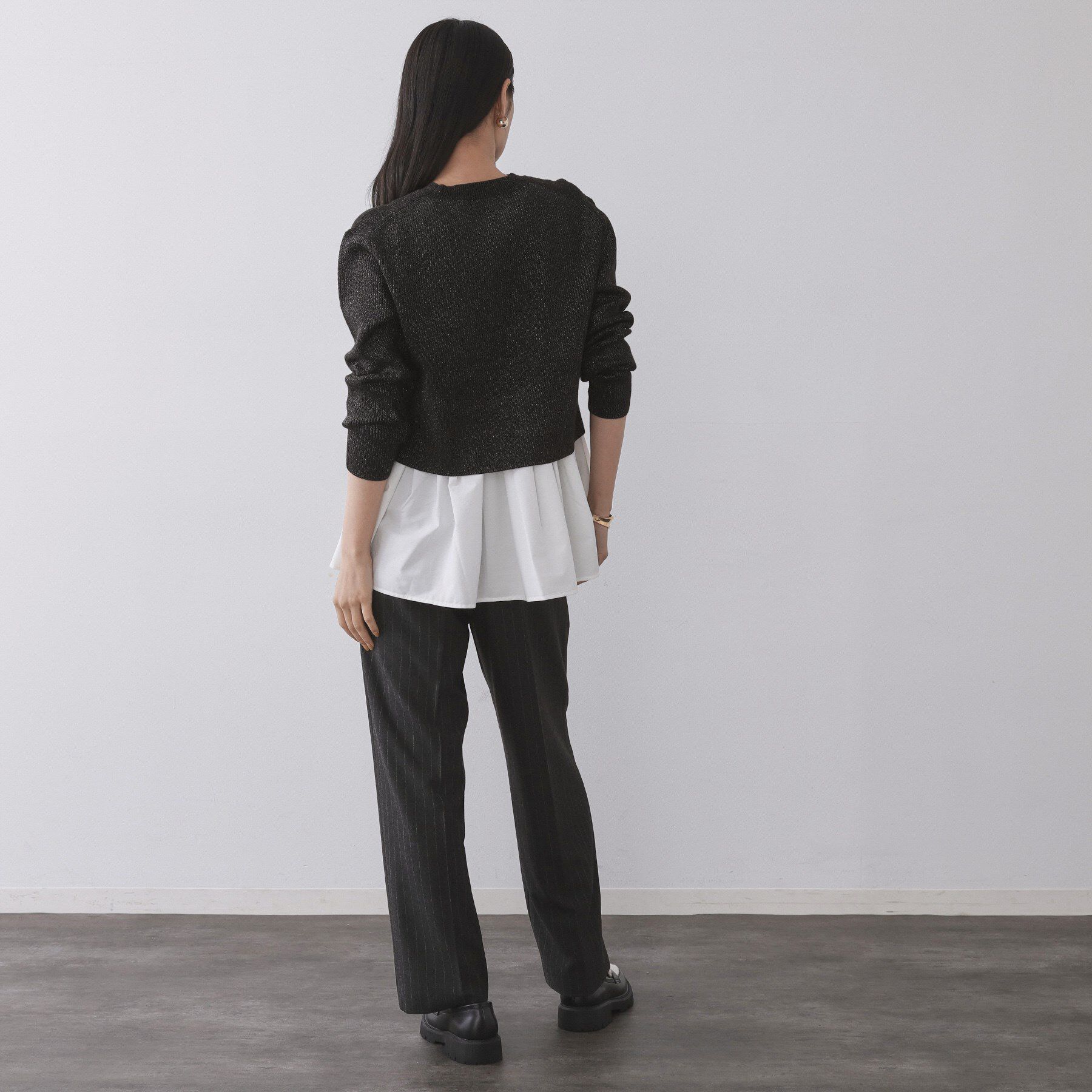 OPAQUE.CLIP「《ツインセット》ショートラメニット&times;フレアタンクトップ【洗濯機OK】」|その他|