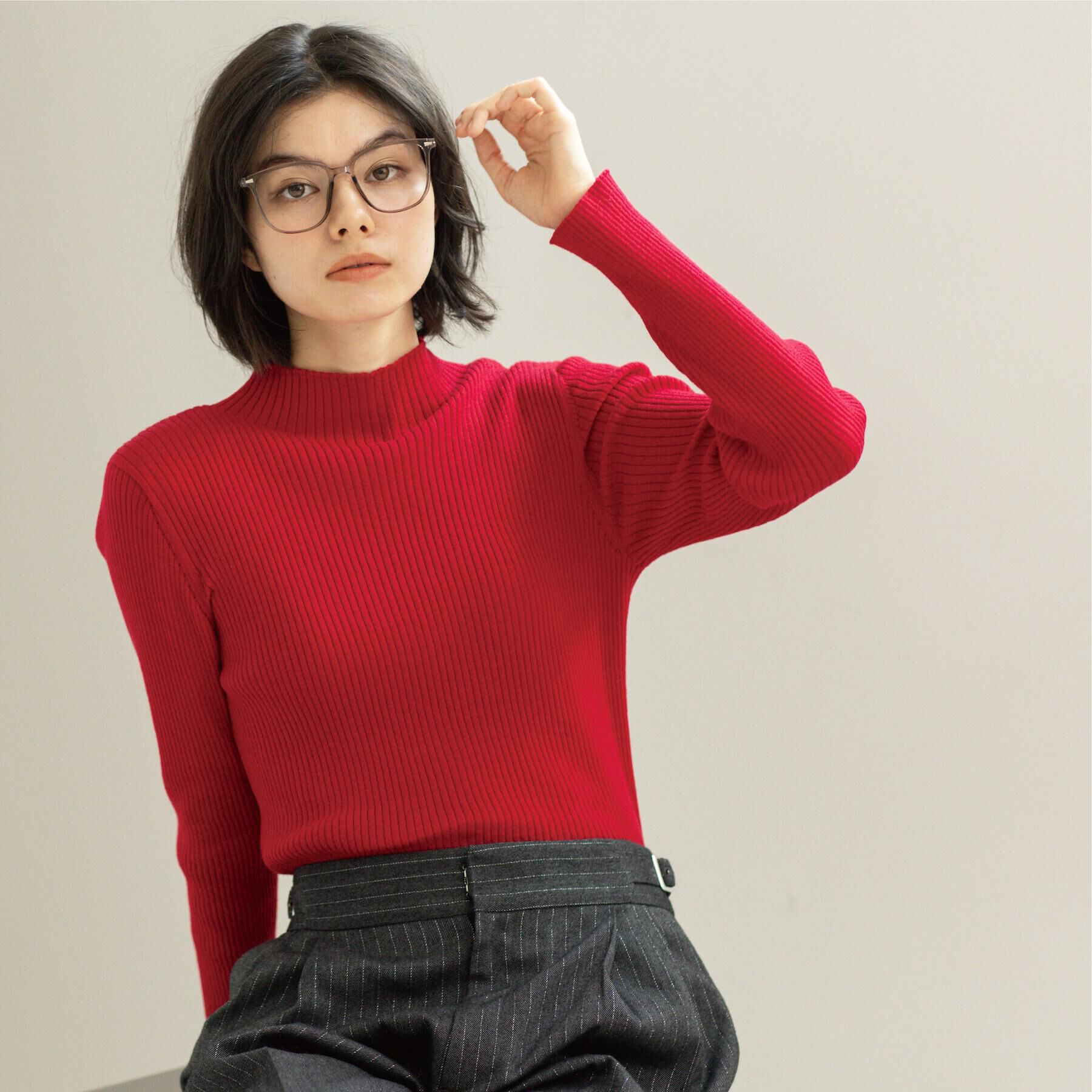 OPAQUE.CLIP「ハイネックリブニット【洗濯機OK】《6col》」|ニット・セーター|