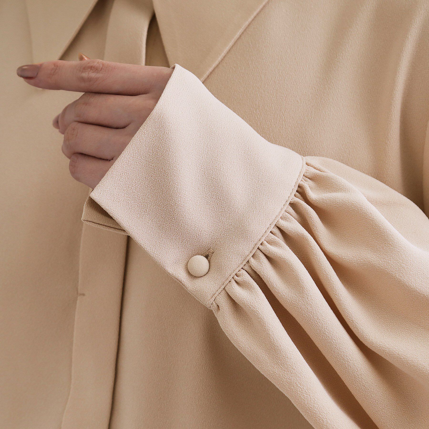 OPAQUE.CLIP「【es】ビックカラーブラウス【洗濯機OK】」|シャツ・ブラウス|