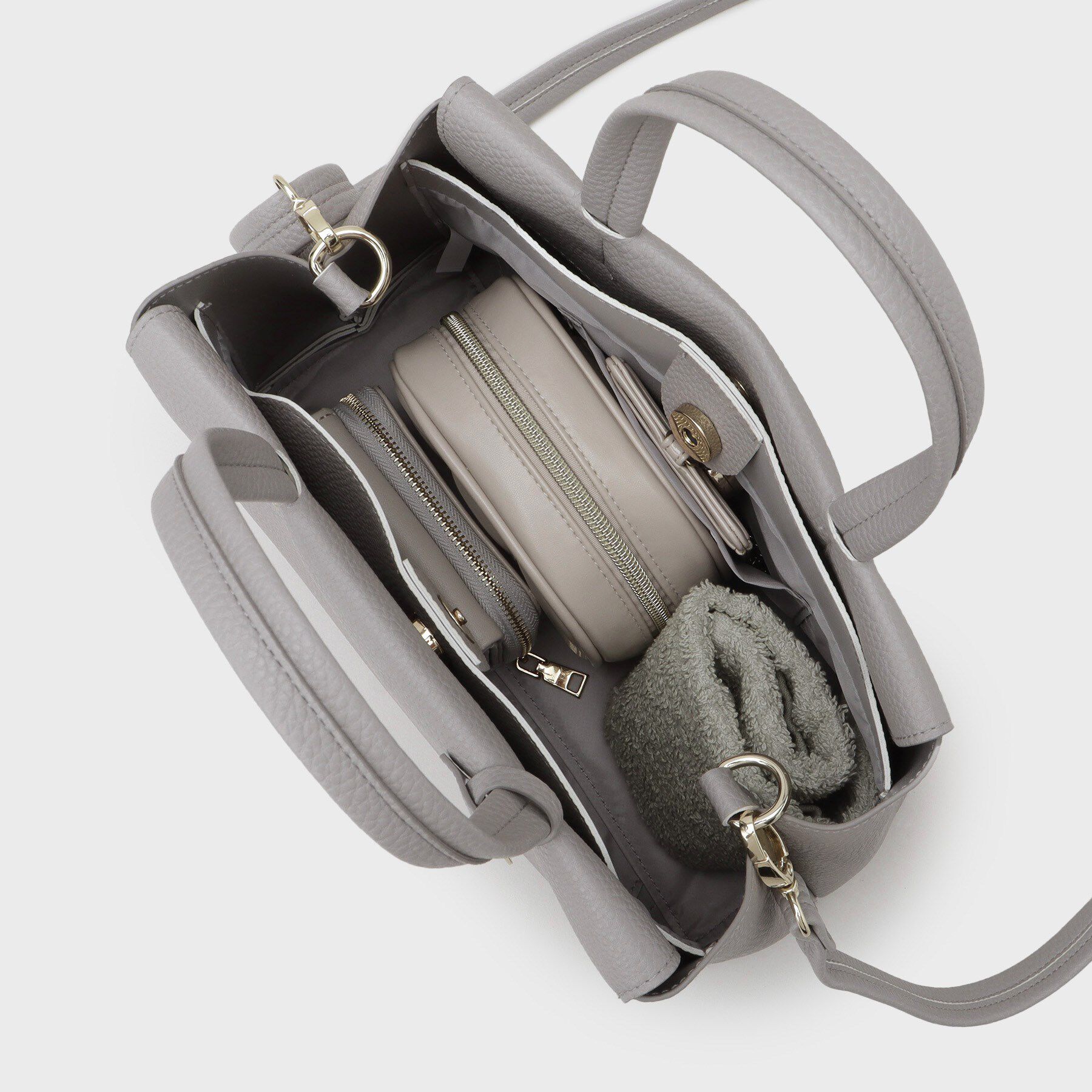 OPAQUE.CLIP「【2WAY/人間工学】シュリンクミドルトートバッグ」|トートバッグ|