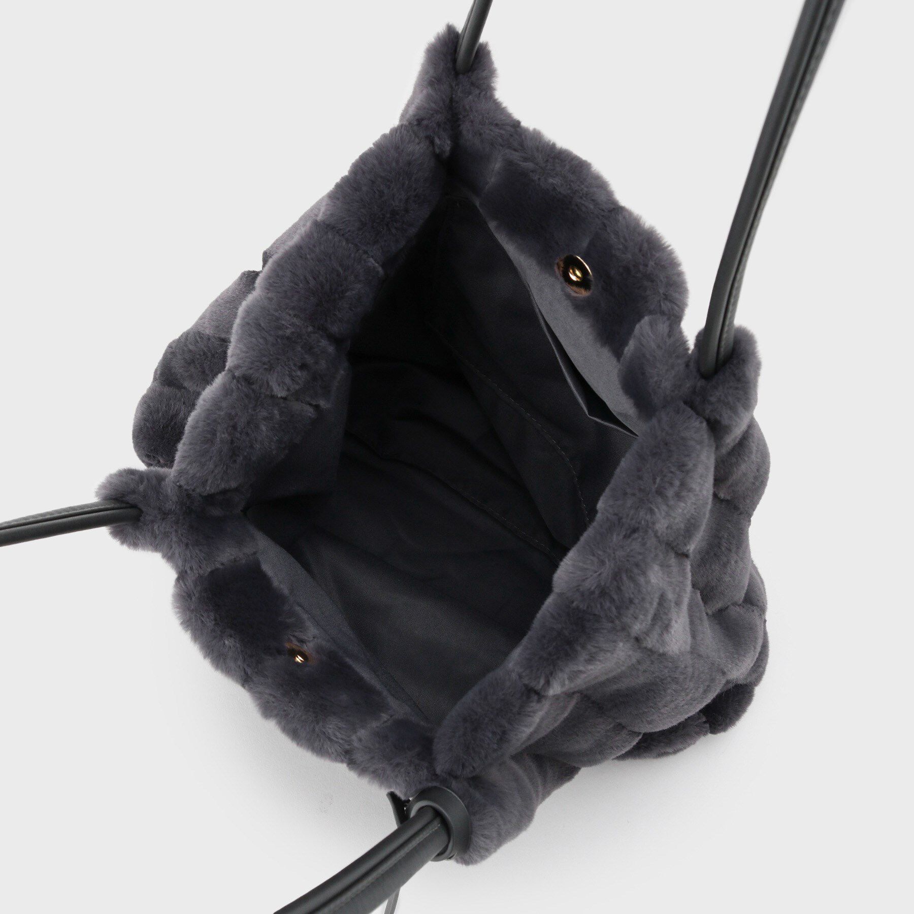 OPAQUE.CLIP「【A4サイズ対応／マチ付き】ストライプフェイクファートートバッグ」|トートバッグ|