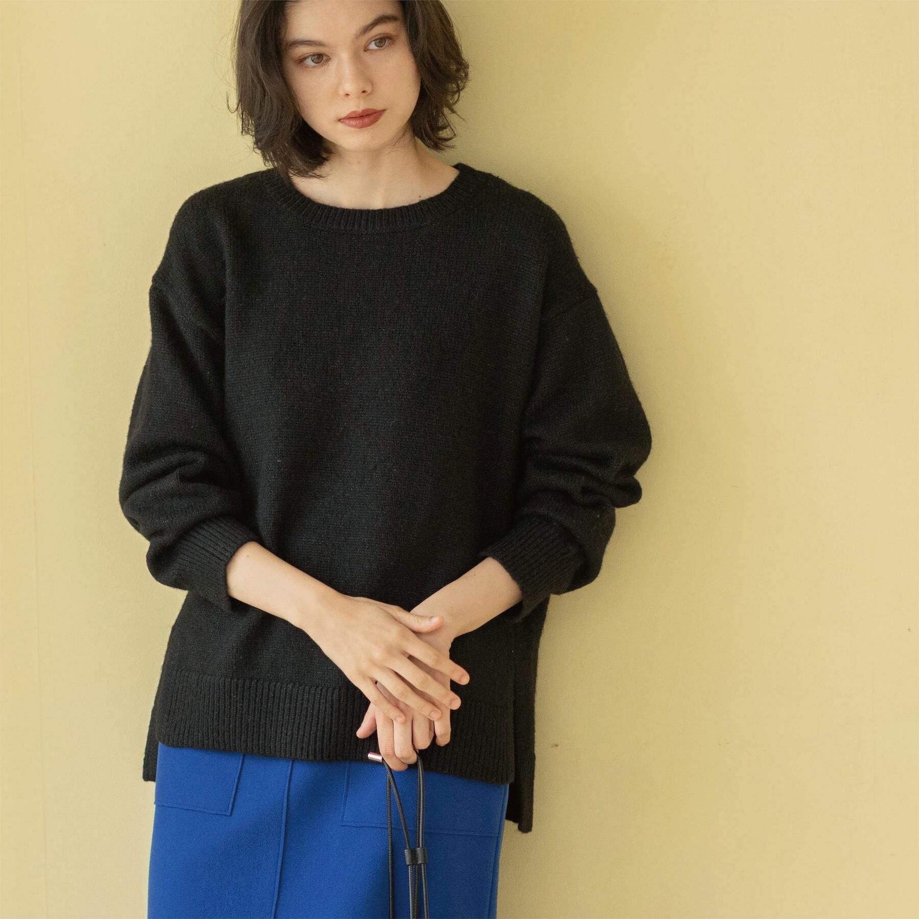 OPAQUE.CLIP「リラクシークルーネックニット【洗濯機OK】」|ニット・セーター|