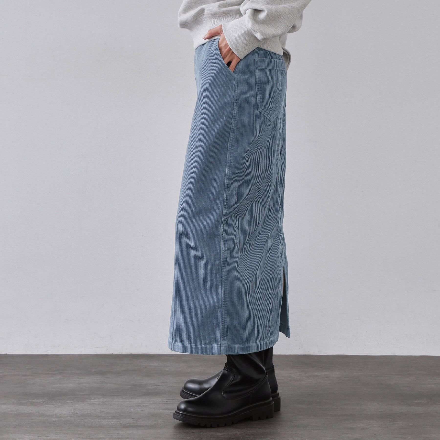 OPAQUE.CLIP「コーデュロイナロースカート【洗濯機OK】」|スカート|