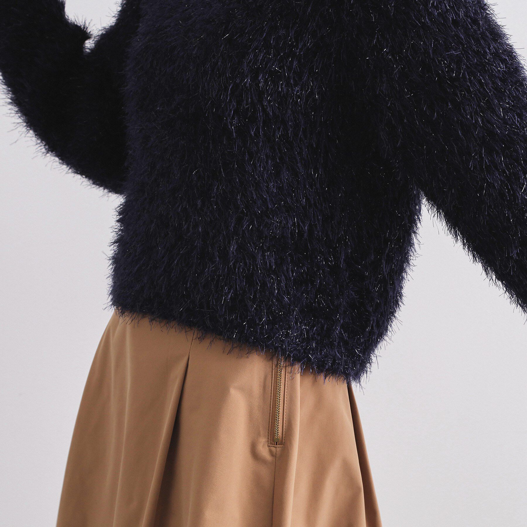 OPAQUE.CLIP「シャギーラメニット【洗濯機OK】」|ニット・セーター|