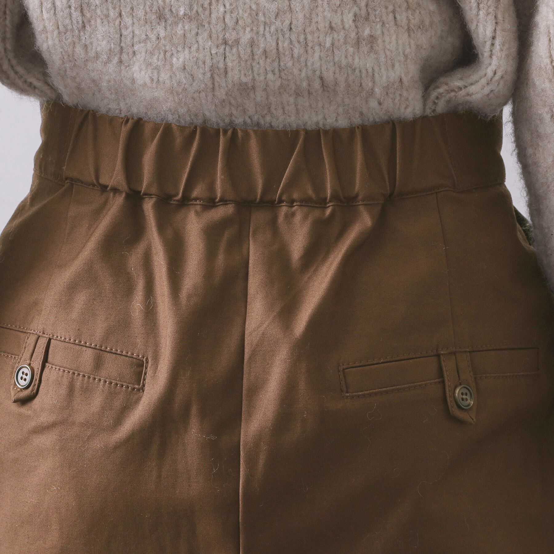 OPAQUE.CLIP「ストレッチタックナロースカート【洗濯機OK】」|スカート|