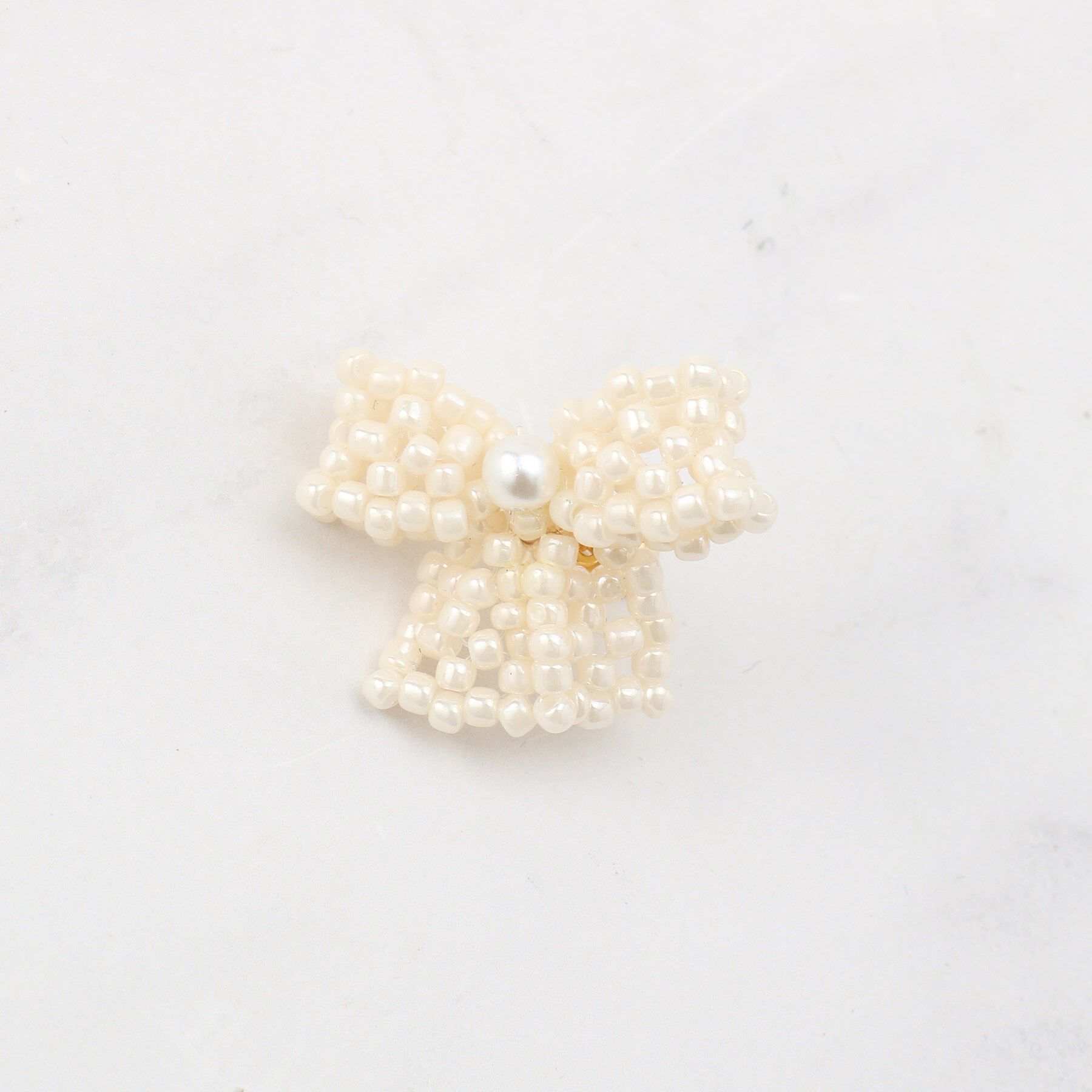 Couture broach「パール調リボンモチーフピアス」|ピアス|