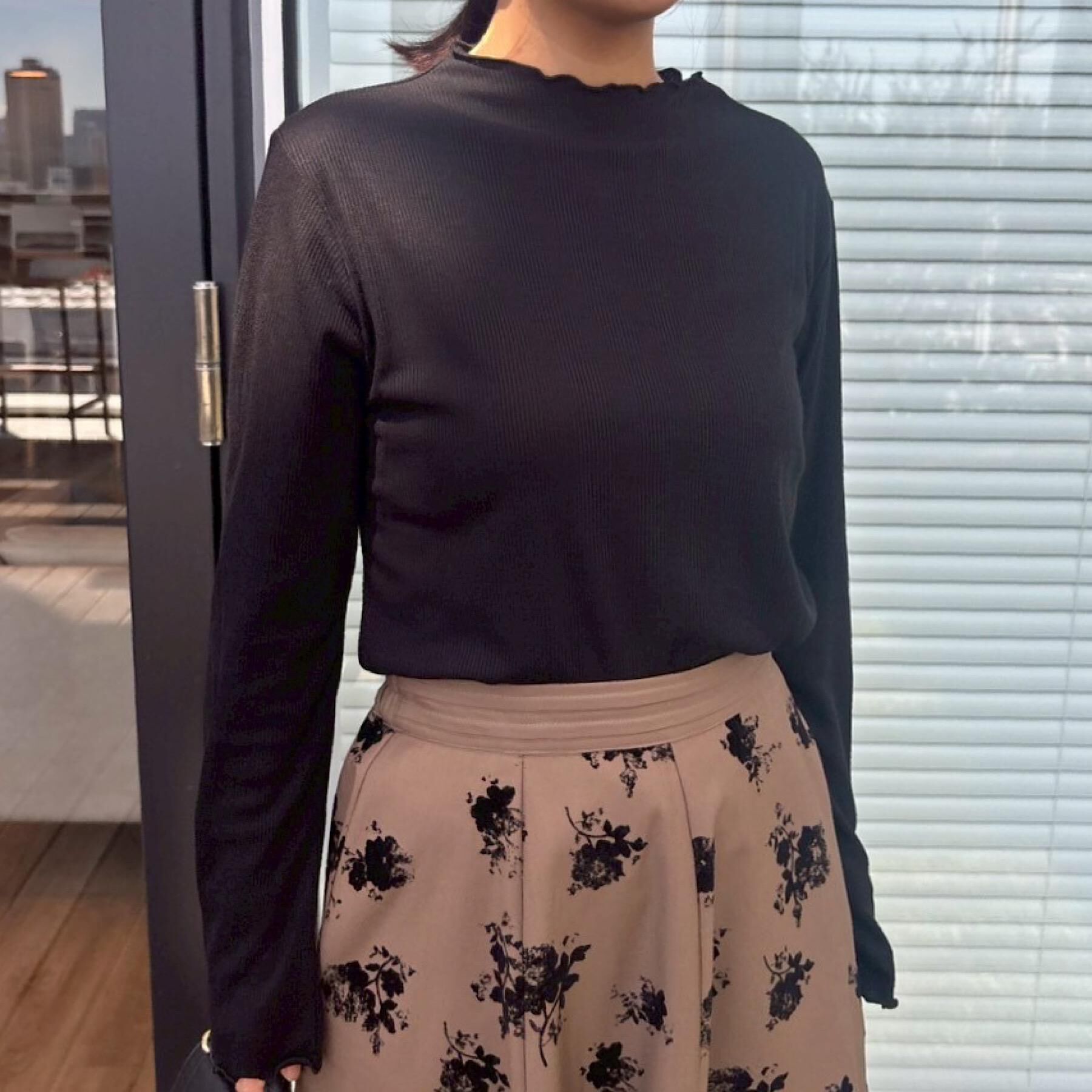 Couture broach「【ほんのりシアー・きれいめ】サステナブル テレコインナートップス」|Tシャツ・カットソー|