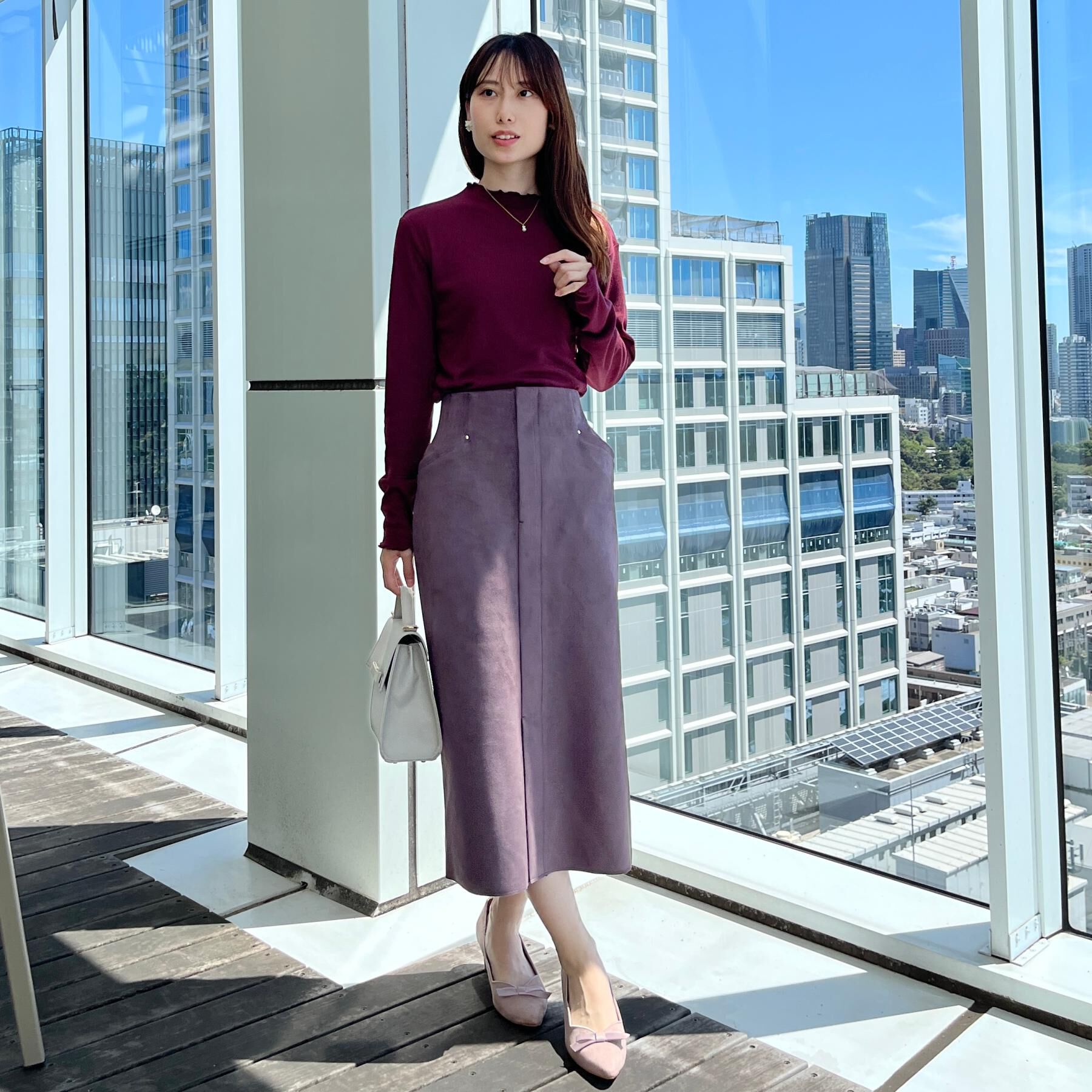 Couture broach「【ほんのりシアー・きれいめ】サステナブル テレコインナートップス」|Tシャツ・カットソー|